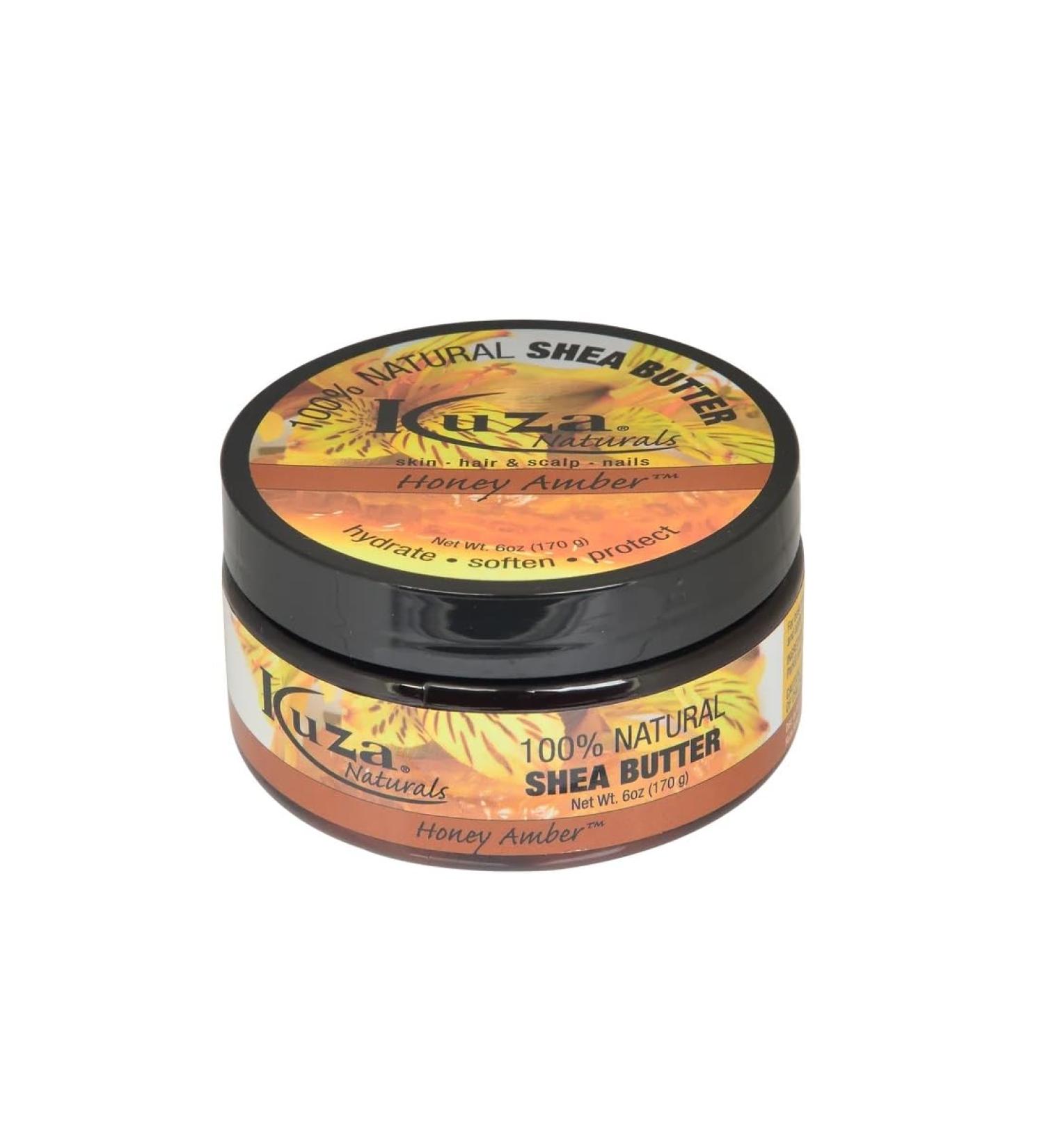 Kuza 100% Organic Shea Butter - Honey Amber 6 Oz for Skin Hair Scalp & Nails - Nourishing & Hydrating - Buy Online on GoSupps.com