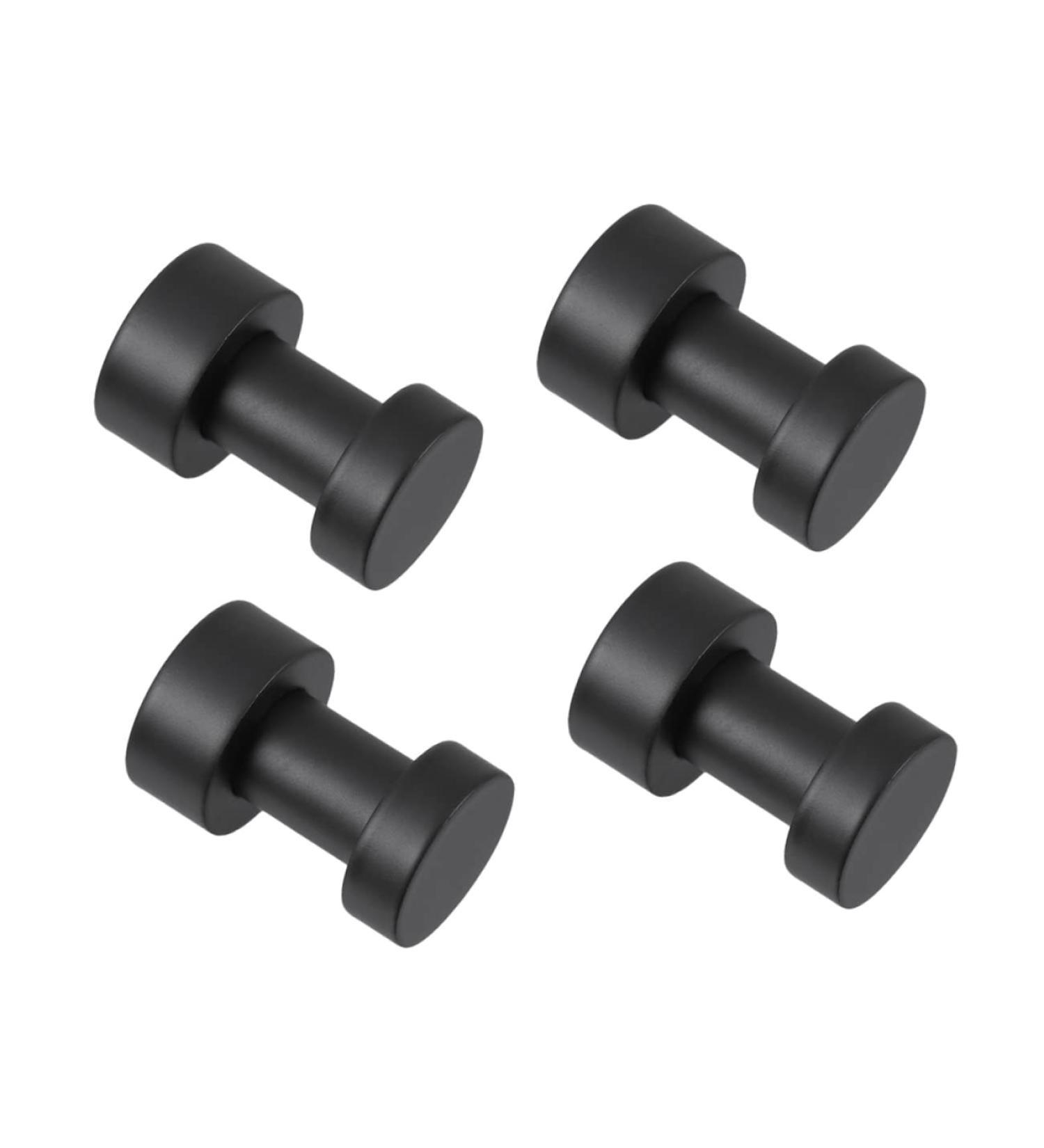 Hemobllo 4pcs Hooks Bathroom with Mounted Waterproof Home Premium Practical Mount Household Screws Towels 2.9X1.8CM Black - Buy Online on GoSupps.com