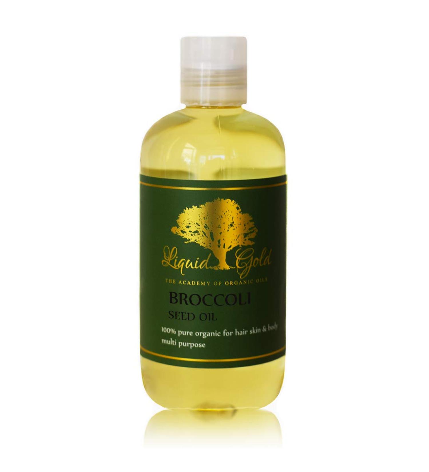 Premium Liquid Gold Broccoli Seed Oil 8 fl. oz | Organic & Pure for Skin Hair & Nails - Best Health Benefits - Buy Online on GoSupps.com