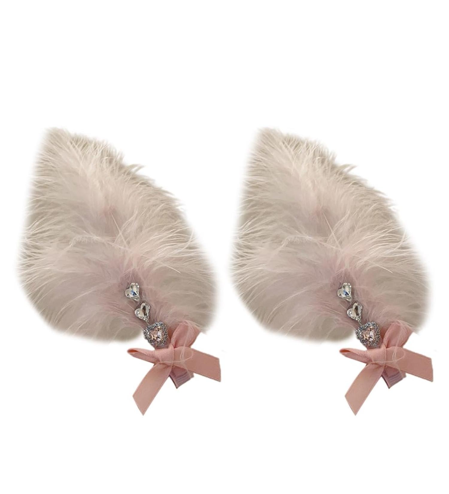 AJTUTUS Bowknot Feather Hair Clip for Girl 1920s Women FlapperCostume Hair Clip Side Hairclip Furry Hair Barrettes Accessories - Buy Online on GoSupps.com