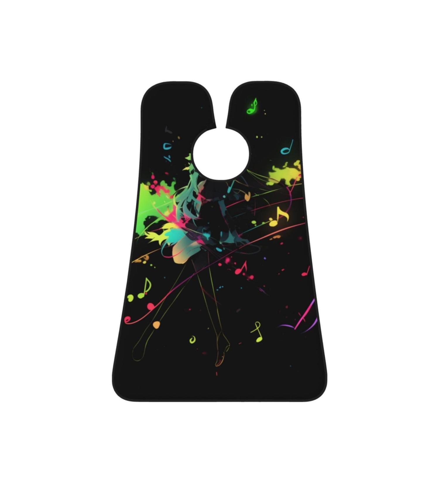 Musical Notes Print Beard Bib Apron | Non-Stick Hair Catcher for Men | Perfect Shaving Gifts | One Size Black - Buy Online on GoSupps.com