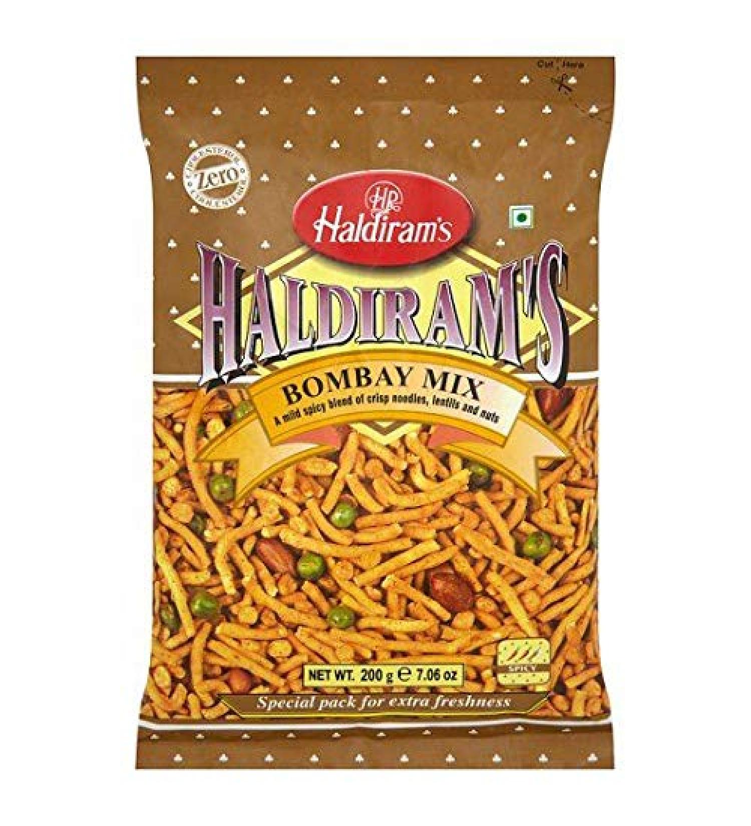 Haldiram's Popular Indian Savouries/Treat for Every Occasions - Bombay Mix 200G-(Pack of 10)