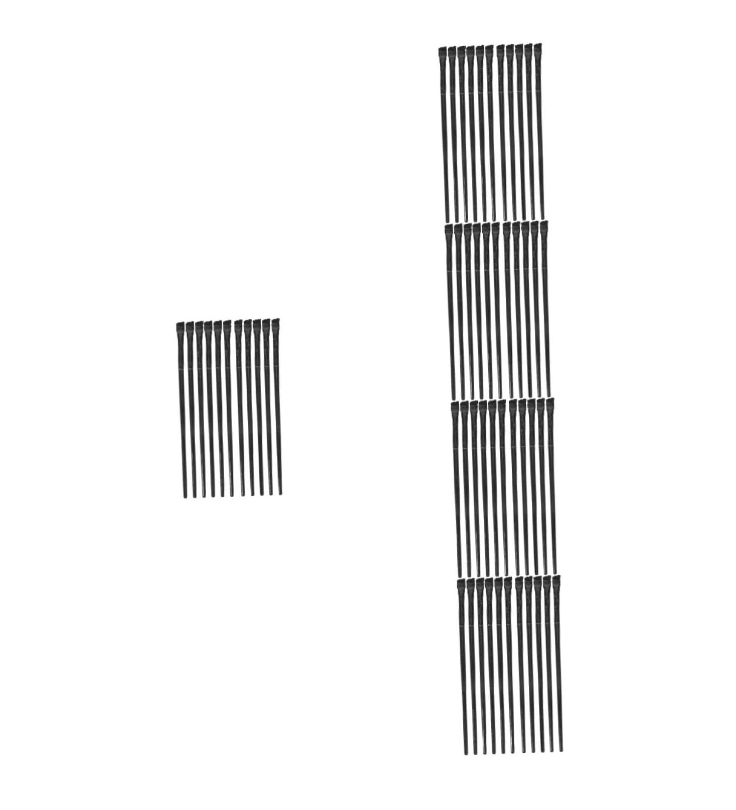 Baluue 60 Pcs Eyeliner Brush Eye Shadow Brush Eye Shadow Blending Brush Angled Eyebrow Brush Black - Buy Online on GoSupps.com