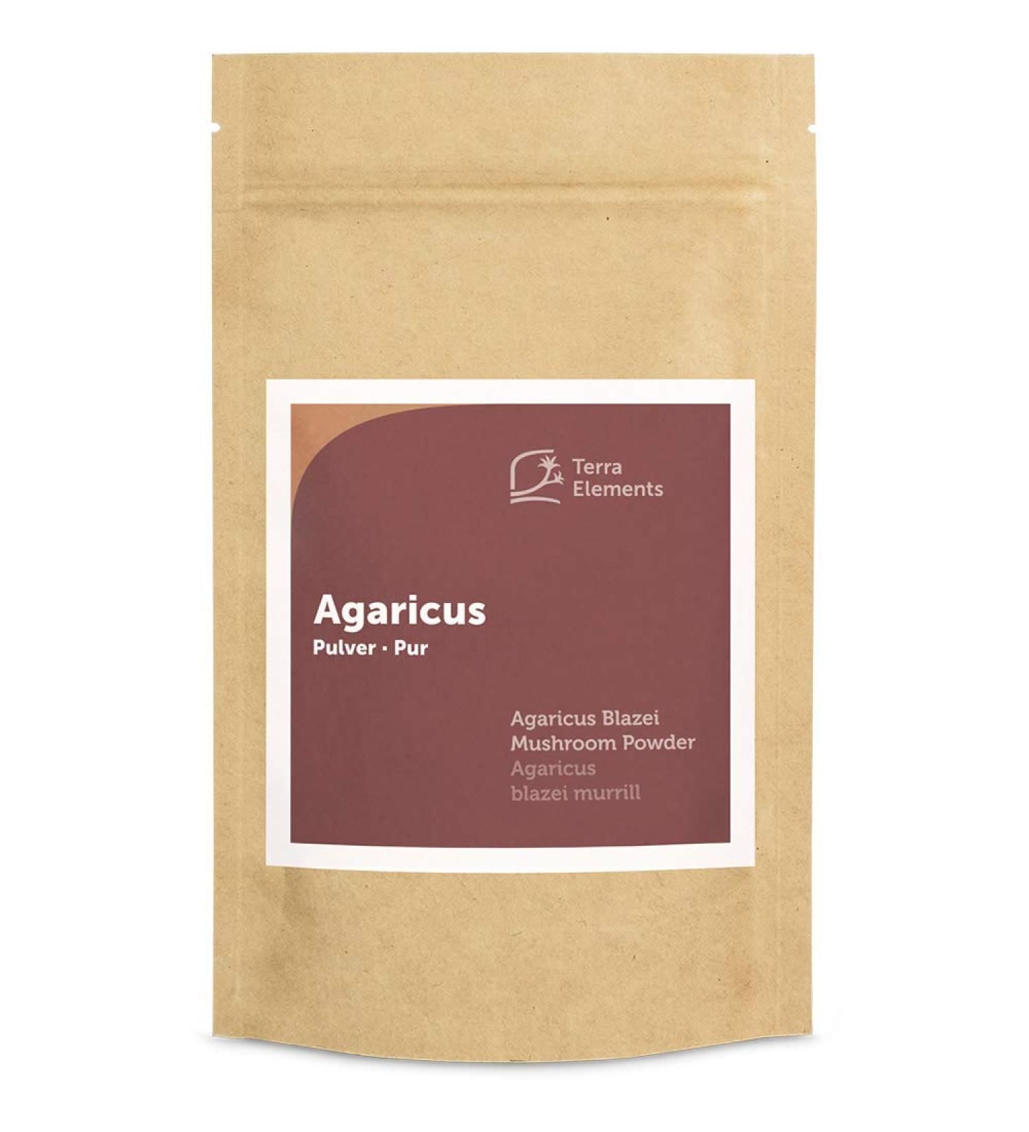Terra Elements Agaricus Blazei Powder 100g I Agaricus Blazei Murrill I ABM I 100% Pure I Vegan I Raw Quality - Buy Online on GoSupps.com