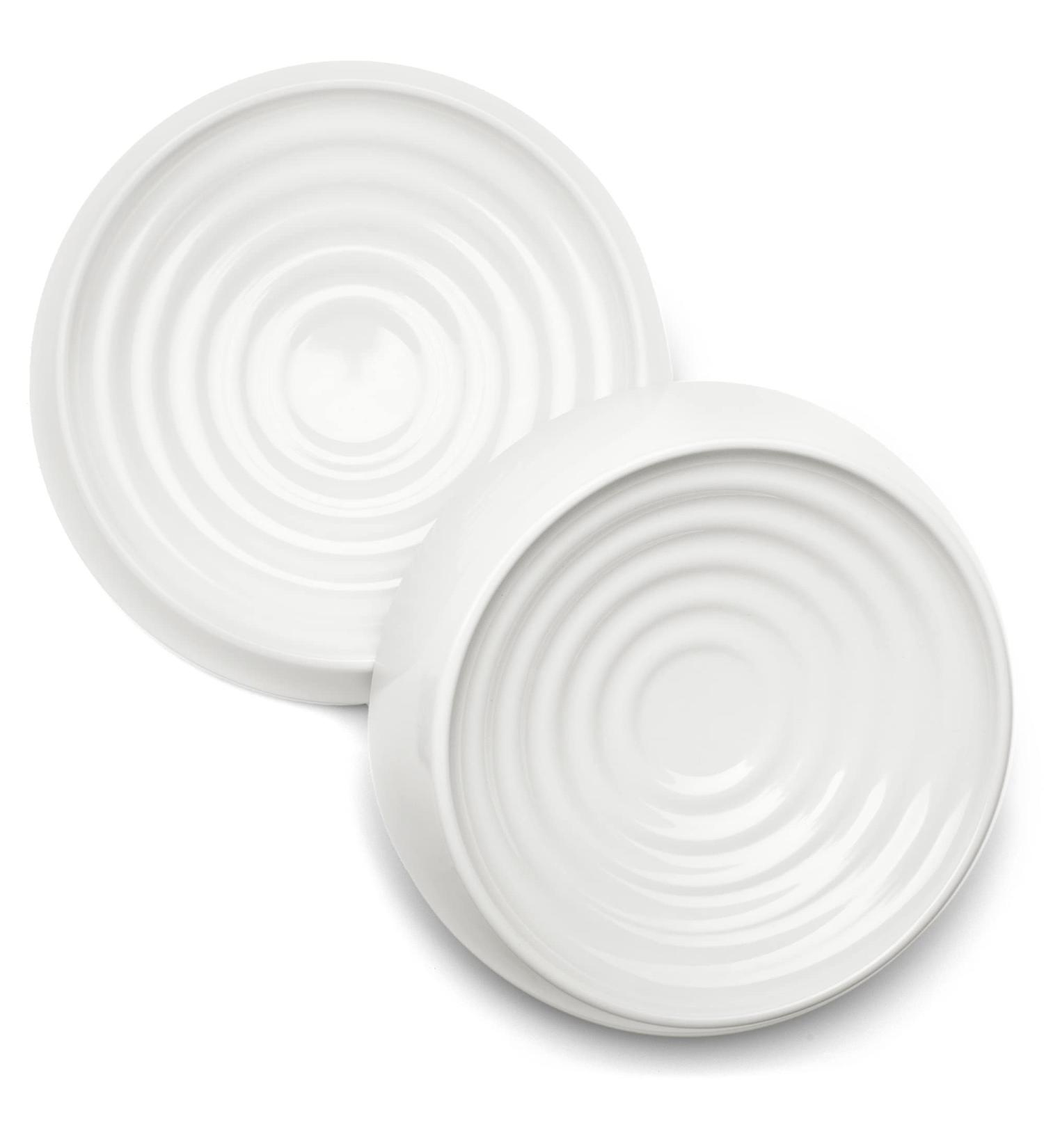 CatGuru Whisker Stress Free Cat Food Bowls - Non Slip Wide Shallow Dish for Kitten Supplies - Pack of 2 Marshmallow Cat Bowls - Buy Online on GoSupps.com