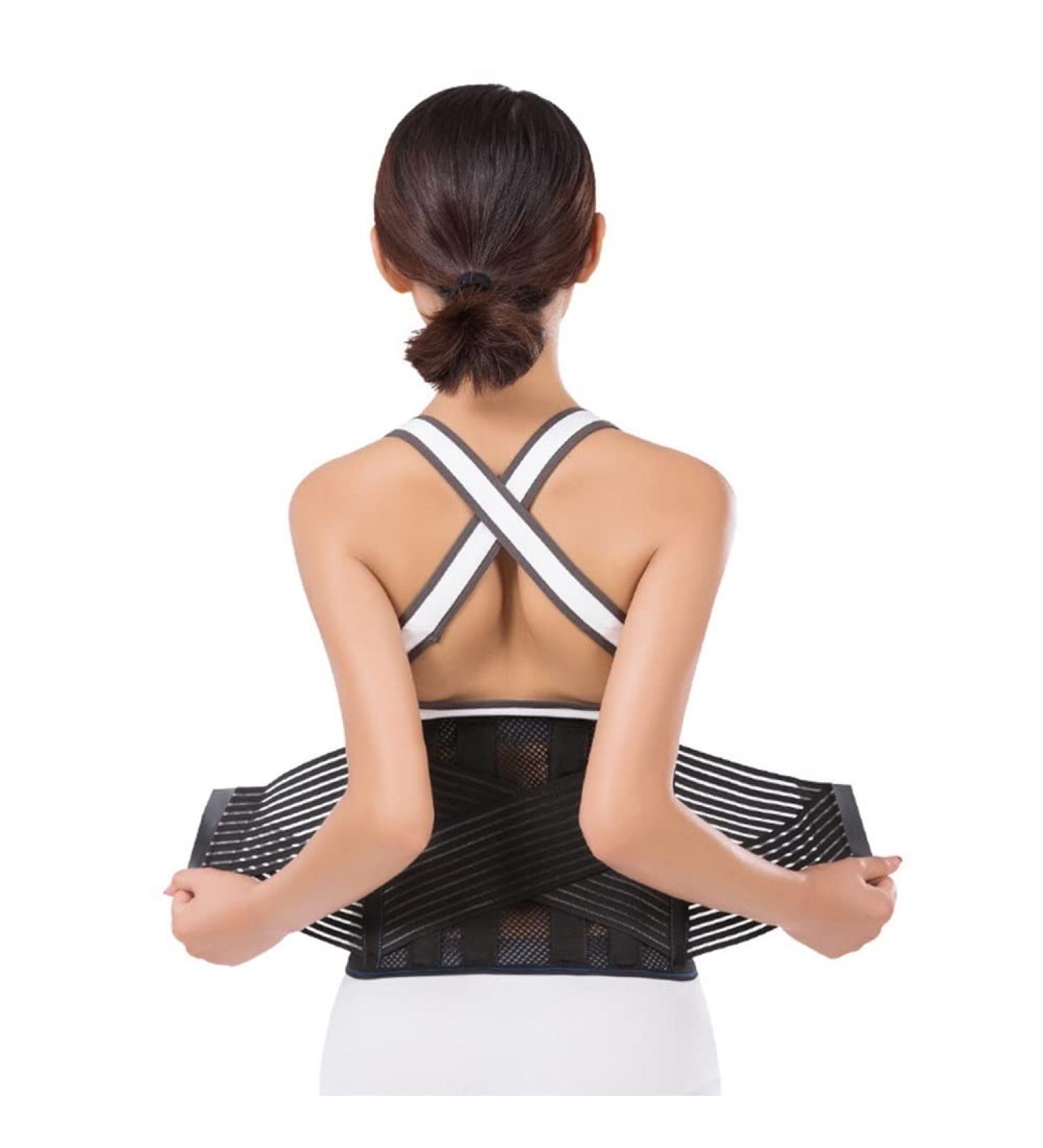 Breathable Lower Back Support Belt for Men & Women | Pain Relief for Sports & Work | Summer Comfort in Black (S/L L) - Buy Online on GoSupps.com