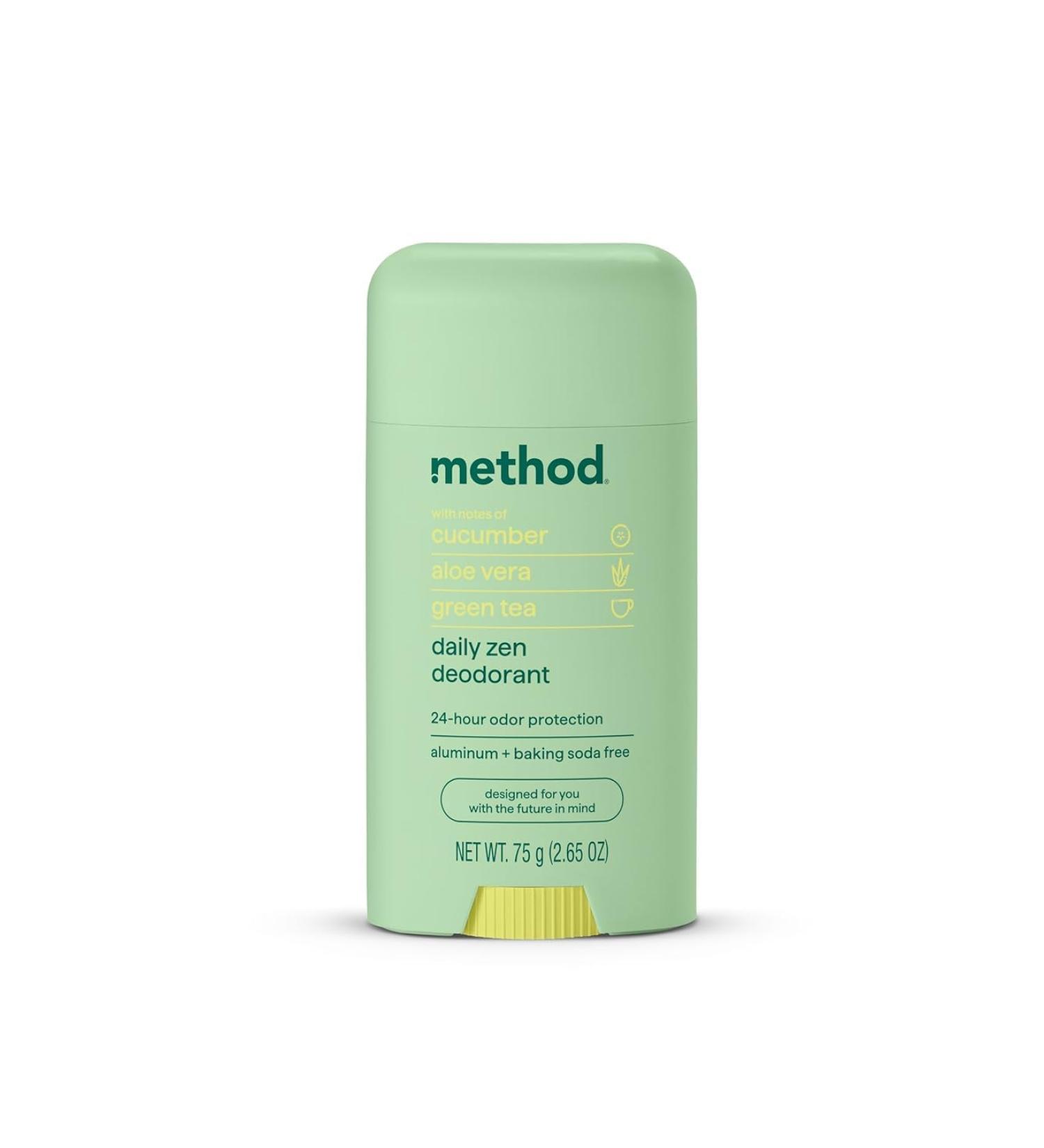 Method Deodorant Daily Zen - Cucumber Seaweed & Green Tea 24 Hour Odor Protection 2.65 oz | Shop Internationally - Buy Online on GoSupps.com