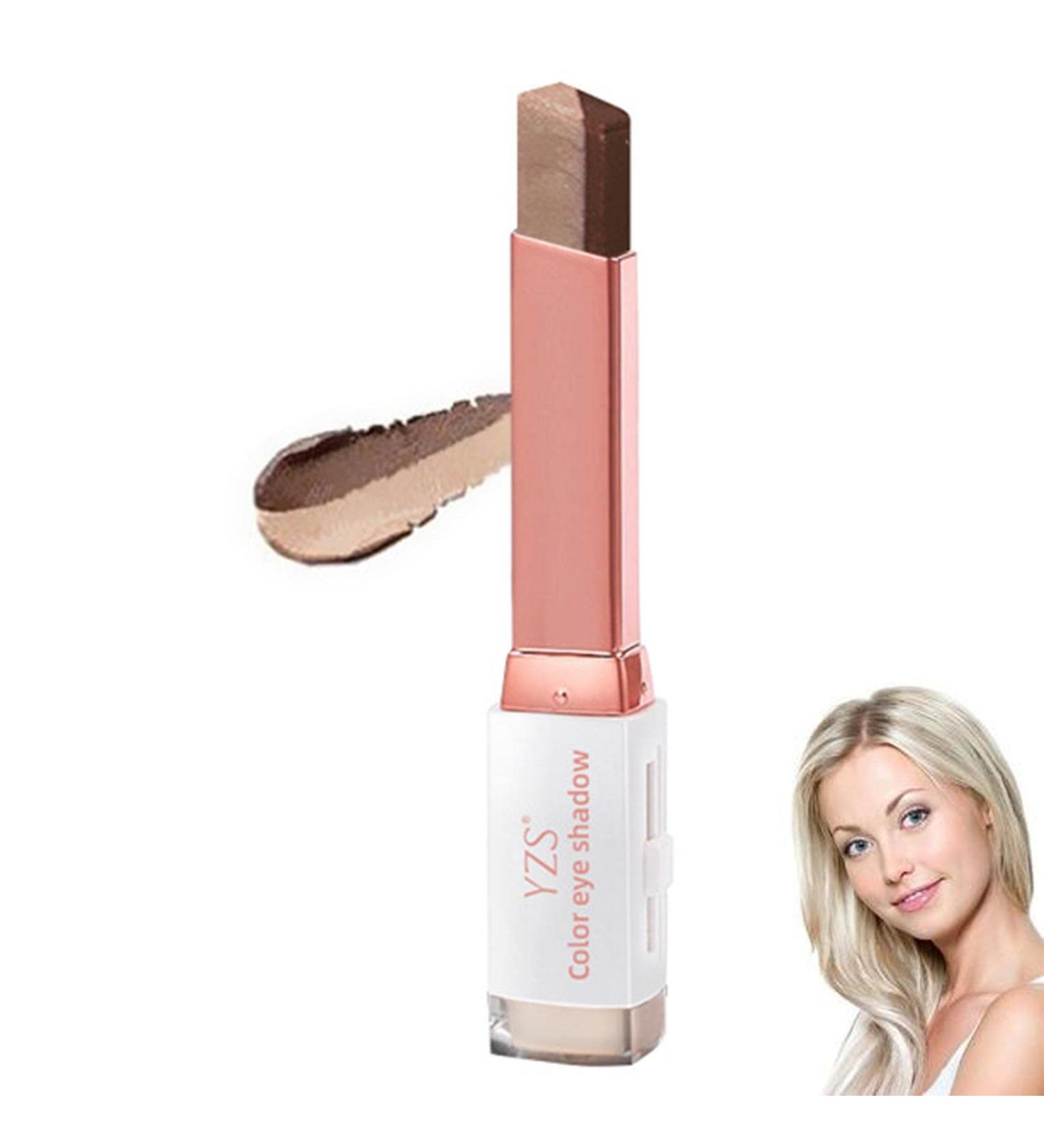 Aeihevo Eyeshadow Pencil Double Gradient Color Glitter Shimmer EyeshadowCream Long Lasting Gradient Eyeshadow Makeup Pencil Eye Makeup Supplies Hep Grease - Buy Online on GoSupps.com