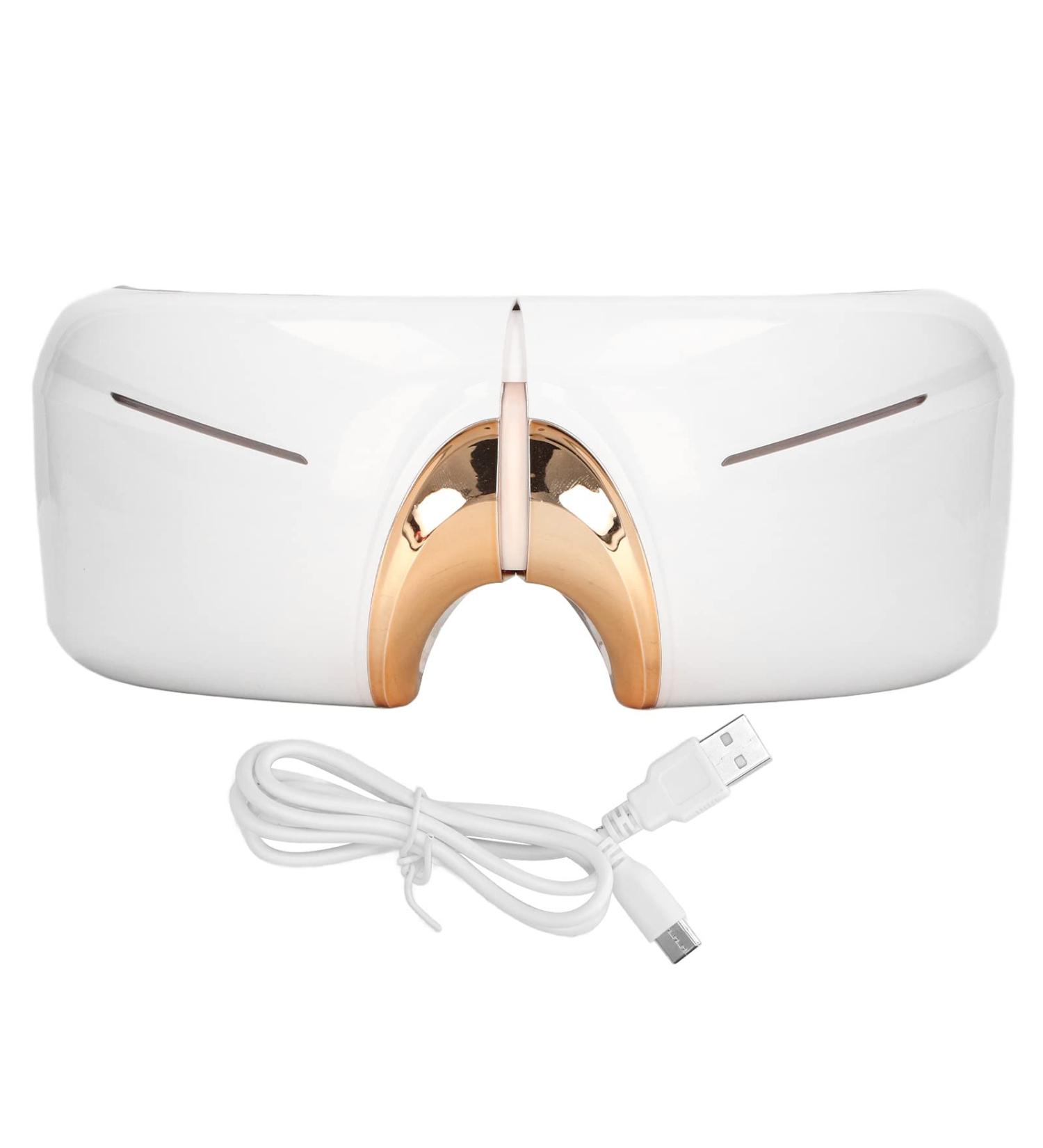 Okjhfd Eye Massage Device - Heated USB Rechargeable Relief for Migraines Fatigue & Eye Treatment - Adjustable Vibration & Foldable Design - Buy Online on GoSupps.com