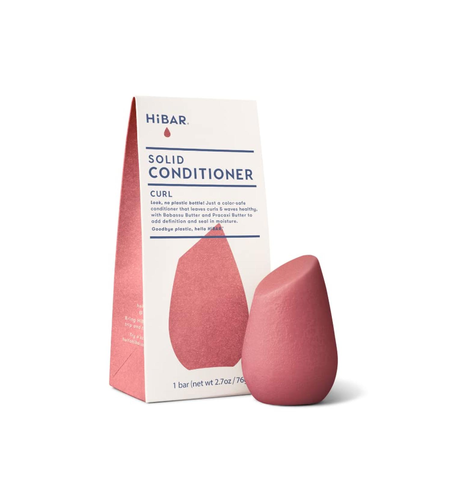 HIBAR Curl Conditioner Bar - Sulfate Free, All Natural, Color Safe | Eco Friendly, Plastic Free, Zero Waste - Travel Size - Buy Online on GoSupps.com