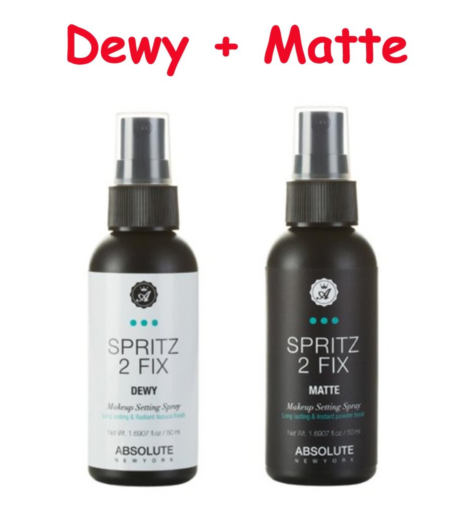 Shop Absolute New York Spritz 2 Fix Dewy & Matte Combo with Eyebrow Razor - International Shipping Available - Buy Online on GoSupps.com
