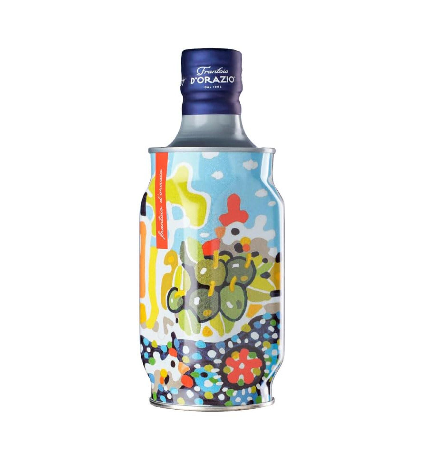 Frantoio D'Orazio - Extra virgin olive oil Primavera in 500ml bottle, mix of olives Olivastro, Cima di Mola, Leccino, Coratina, Cima di Melfi, Picholine, Simona and Nociara