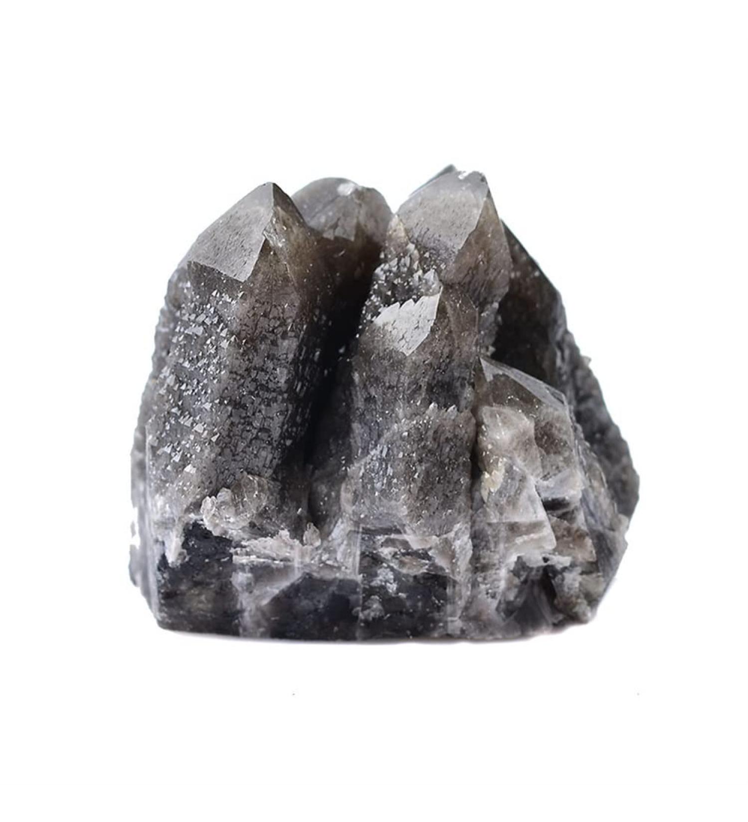 Natural Crystal Rough Crystal Decoration 1PC Natural Crystals Smoke Crystal Cluster Rock Raw Stone Fish Tank Ornaments Gem Ornament Home Decoration Light Grey - Buy Online on GoSupps.com