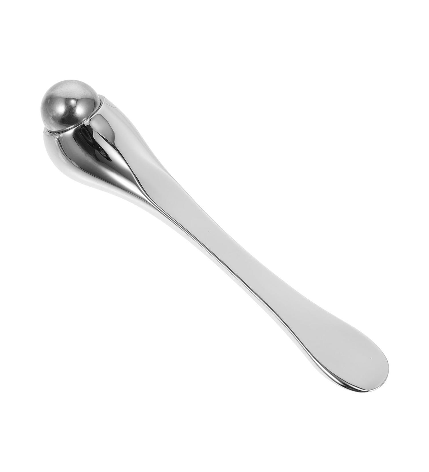 Operitacx Appareil de Massage Yeux Contre les Taches Sombres et Poches Rouleau Massage Visage en M tal Argent Applicateur Cr me Yeux Compact et Portable Outil Soins Oculaires - Buy Online on GoSupps.com