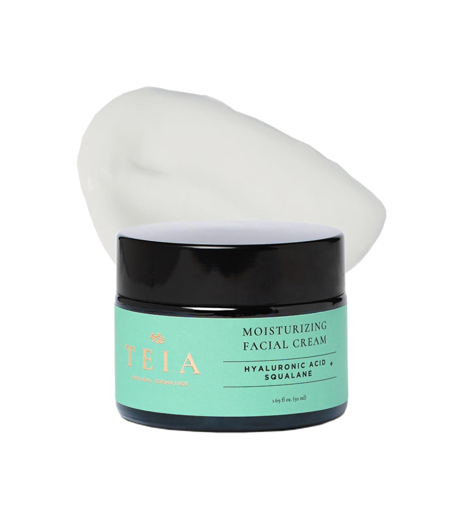 TEIA Cosmetics - Natural Squalane & Hyaluronic Acid Moisturizing Cream | Vegan Cruelty-Free Non-Toxic for All Skin Types - Buy Online on GoSupps.com