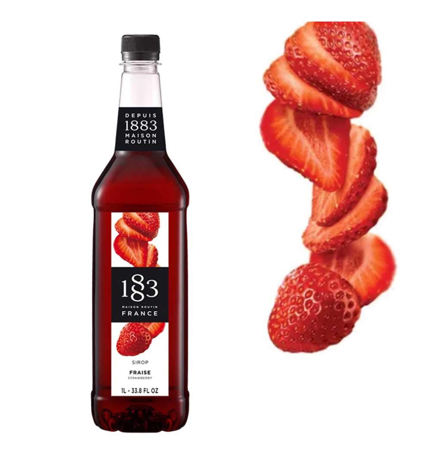Maison Routin 1883 Strawberry Syrup 1000ml Pet Bottle - 1 Pack - Buy Online on GoSupps.com