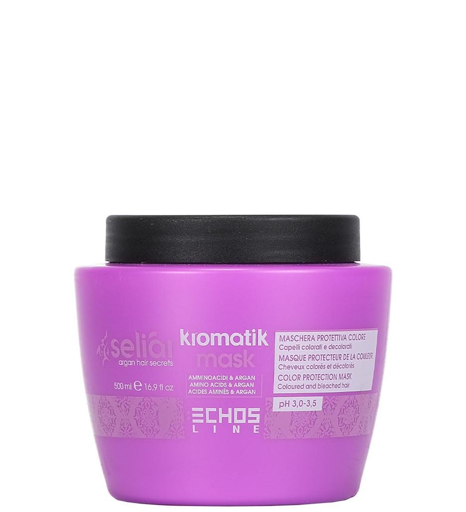 Echosline Kromatik Mask - Colored and bleached hair Seliar Color Protection System Amino Acid Argan Protection System 500 ml