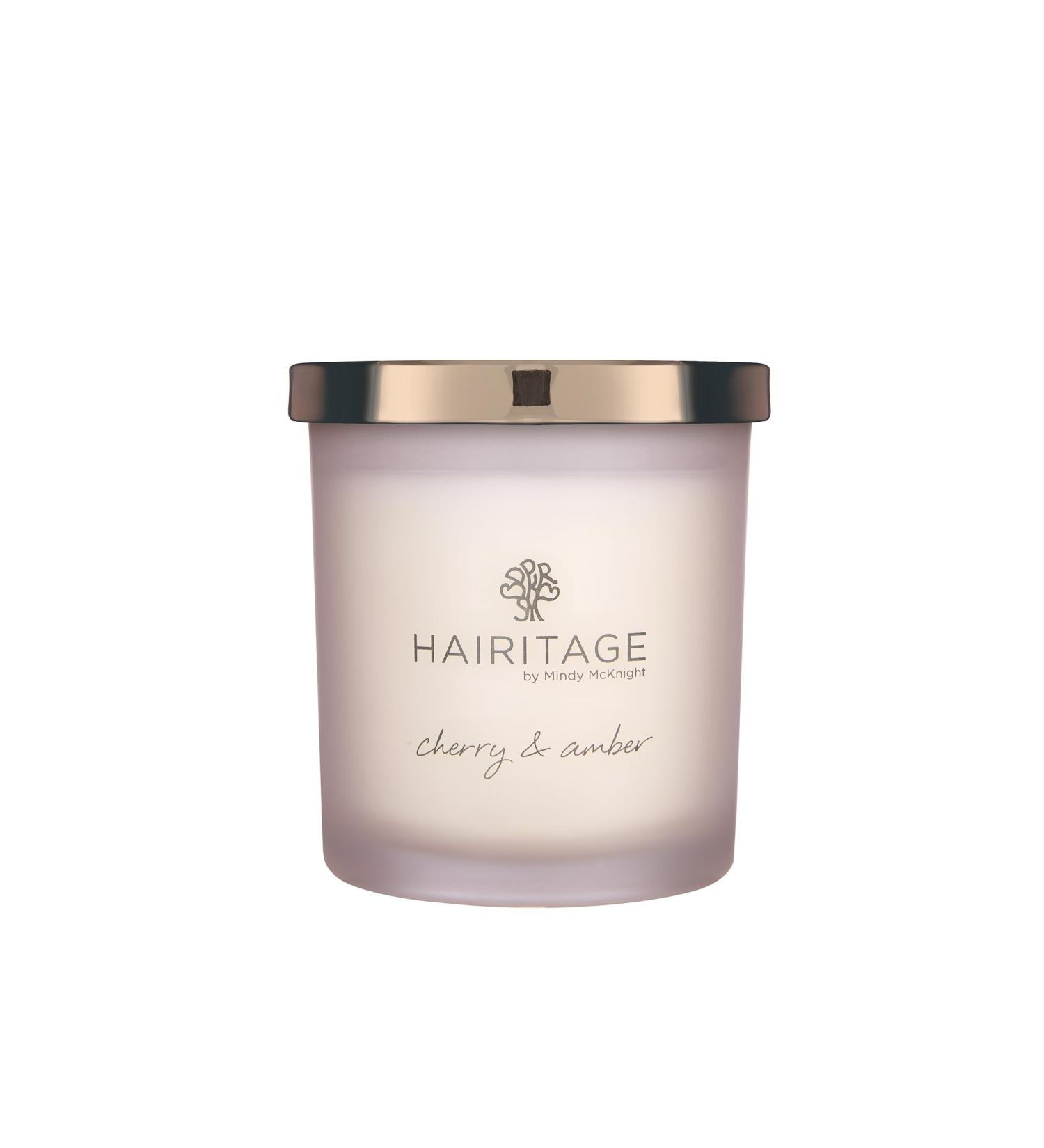 Hairitage Light Me Up Cherry & Amber Scented Candle - Aromatherapy Soy Wax Blend - 7 oz Relaxing Gift for Men & Women - Buy Online on GoSupps.com