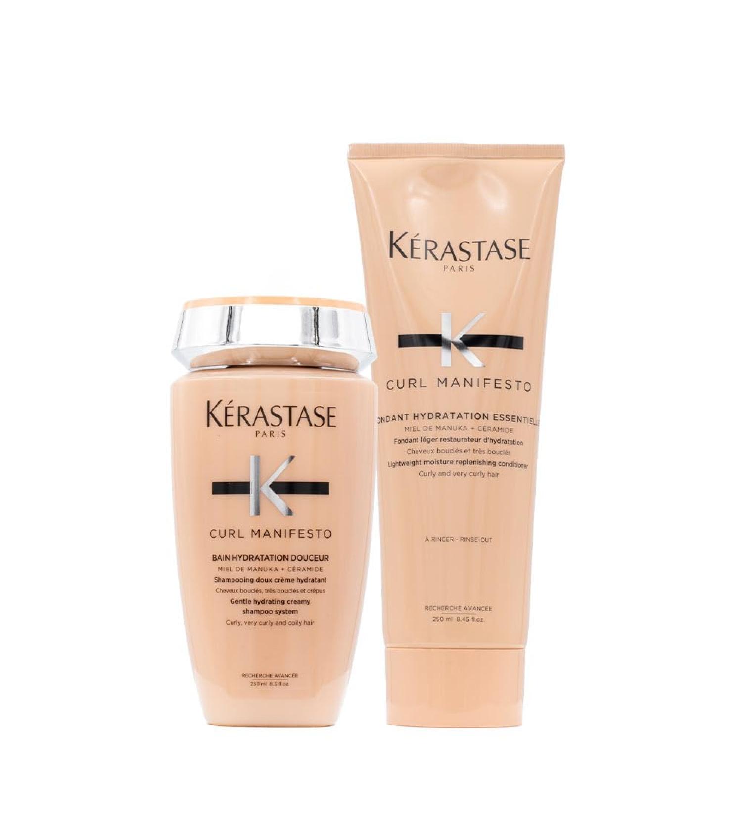 Kerastase Duo Curl Manifesto Bain Hydration Shampoo 250 ml & Curl Manifesto Fondant Hydration Co