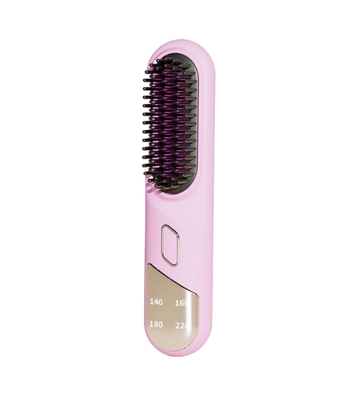 miduoidn Frizz-Free Hair Styling With 4-speed Temperature Control Negative Ion Hair Care Device Wireless Straight Hair Comb Pink - Buy Online on GoSupps.com