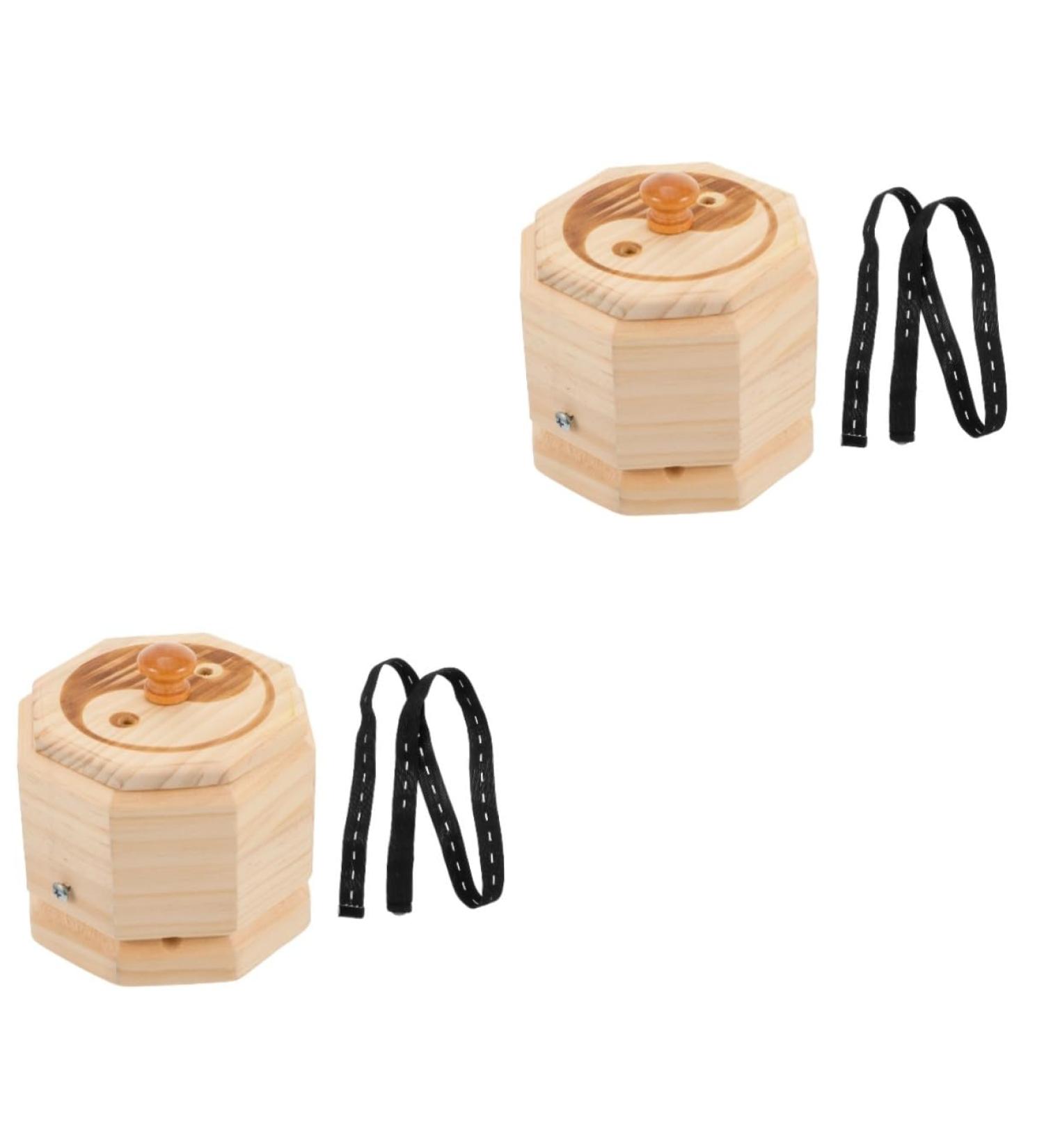 Homsfou 2 StK Moxibustion Box - Heat Ratio Moxa-Elebrener Massage Ai-Box - Wooden Frame Moxibustion Sofen - Eiche Beige - 12.5x12cm - International Shipping Available - Buy Online on GoSupps.com