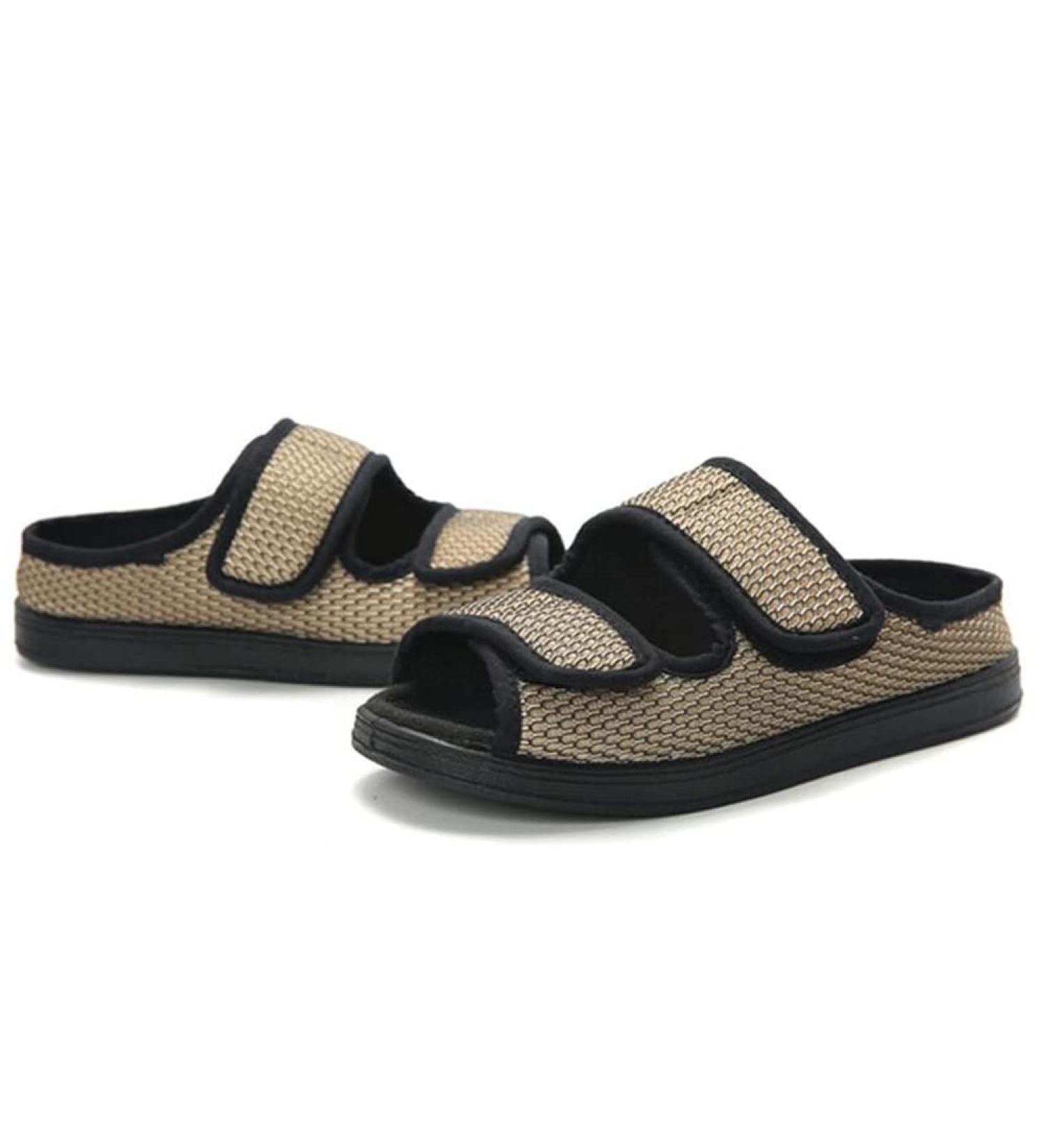 Diabetic House Shoes Men Women | Adjustable Extra Wide Slippers | Orthopaedic Surgical Footwear | Anti-Slip Open Toe | Size 12 Men - Buy Online on GoSupps.com