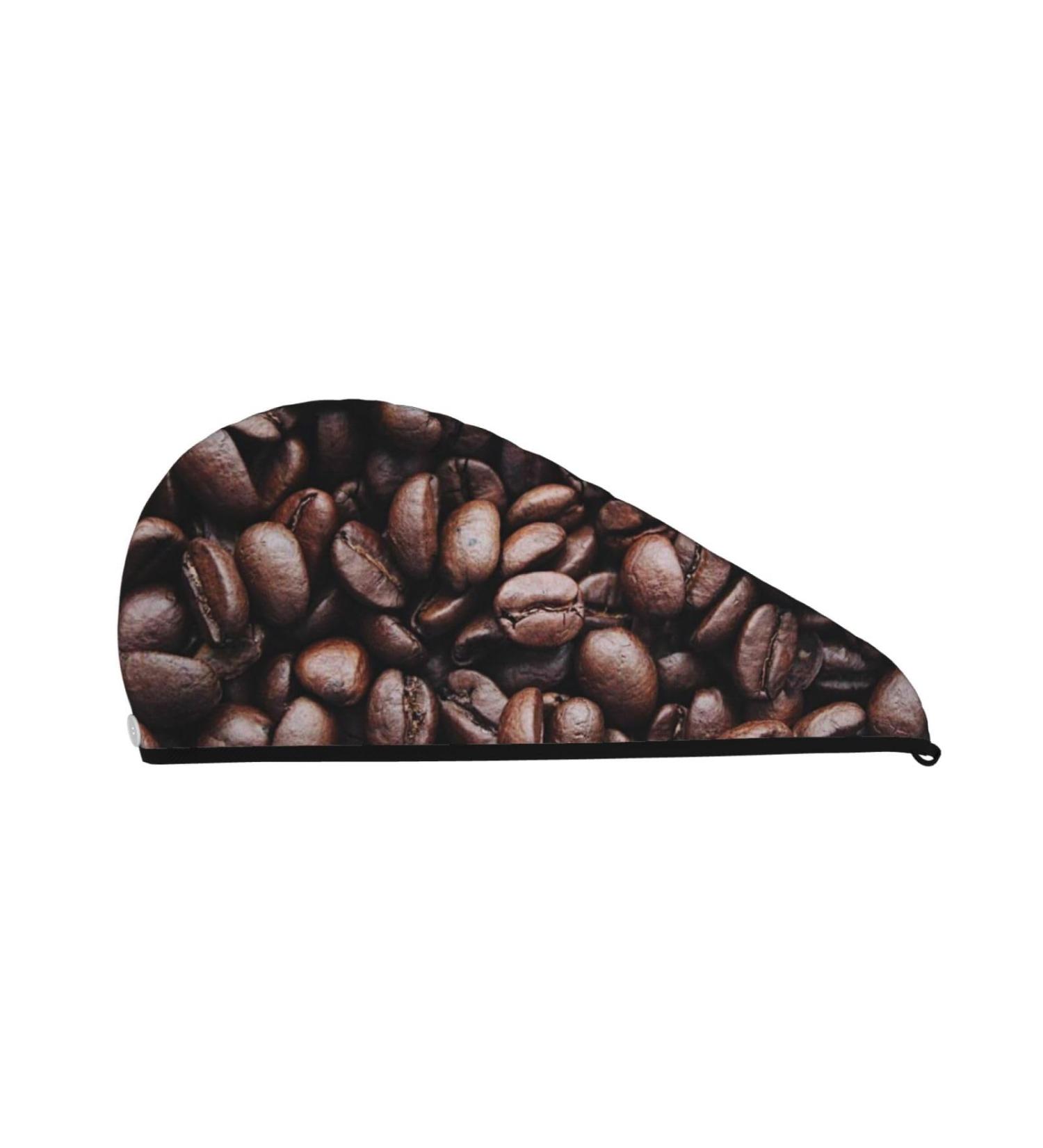 Super Absorbent Coffee Bean Microfiber Hair Towel Wrap for Women | Quick Dry Coral Velvet Hair Cap for Long Curly Thick Hair - Buy Online on GoSupps.com