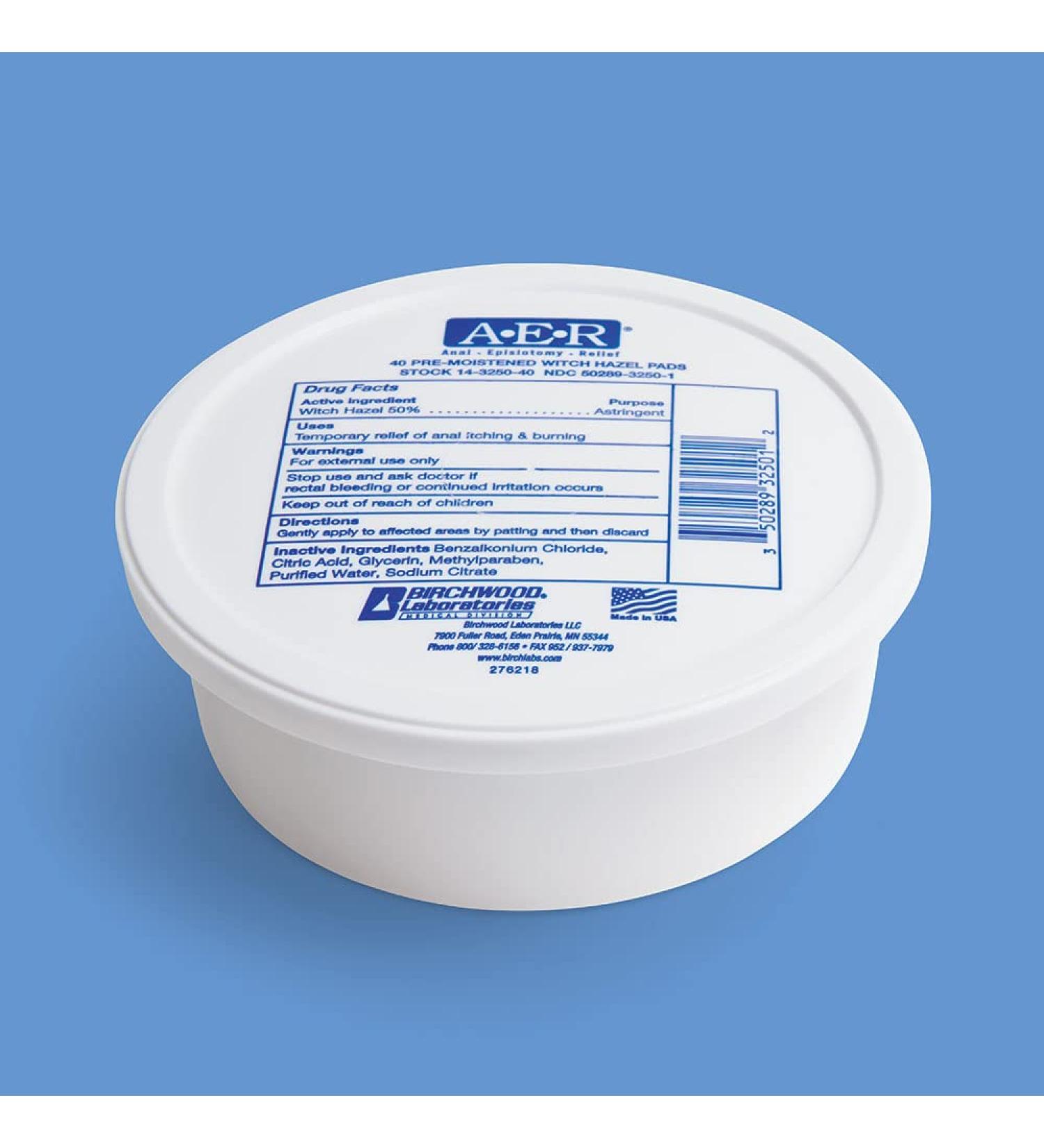 Birchwood Laboratories A-E-R Pre-Moistened Witch Hazel Pads (120ct, Set of 3) - Buy Online on GoSupps.com