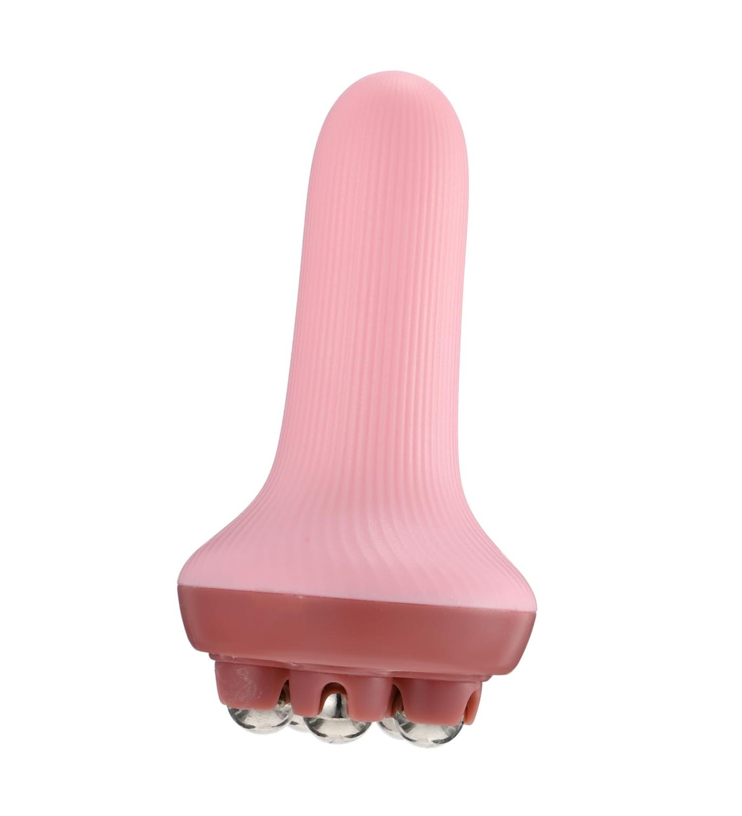 ABOOFAN Massage Roller - Body Care Tool for Back and Hair Growth | Manual Percussion Massager | Slim Waist | 14.5x7.5cm | Pink - Buy Online on GoSupps.com