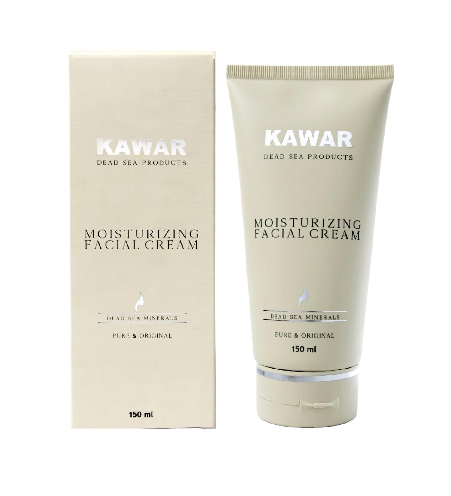 KAWAR Dead Sea Face Moisturizer - Hyaluronic Acid Niacinamide & Ceramides for Soft Smooth Skin | Vegan Long-Lasting Hydration for Men & Women - 5.1 fl oz - Buy Online on GoSupps.com
