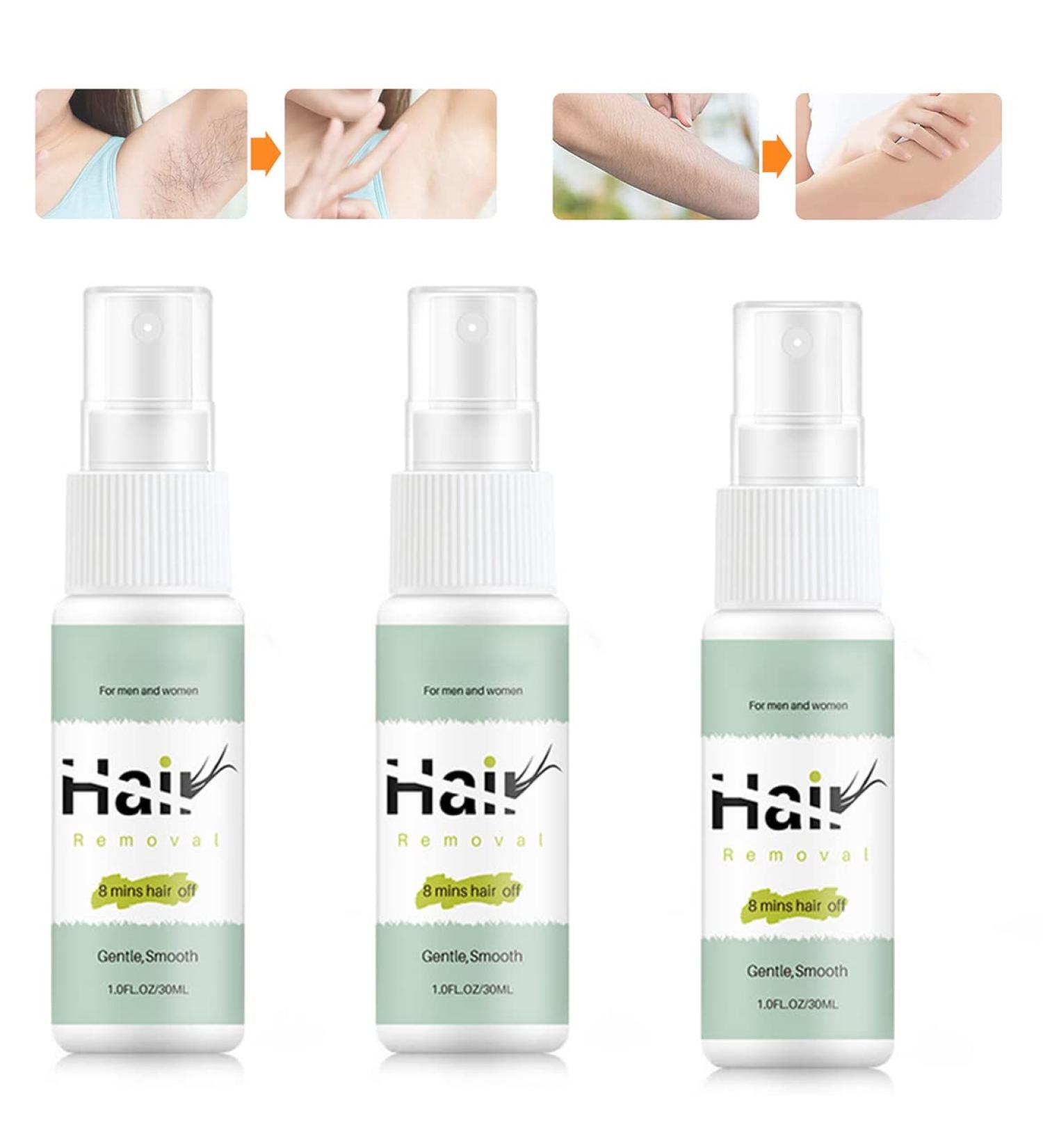 3Pcs Hair Removal Spray LoLalife- Semi-Permanent Hair Removal Spray Natural Removal Semi-Permanent Hair Removal Spray Gentle Inhibit Hair Growth for Face Legs underarms Armpit - Buy Online on GoSupps.com