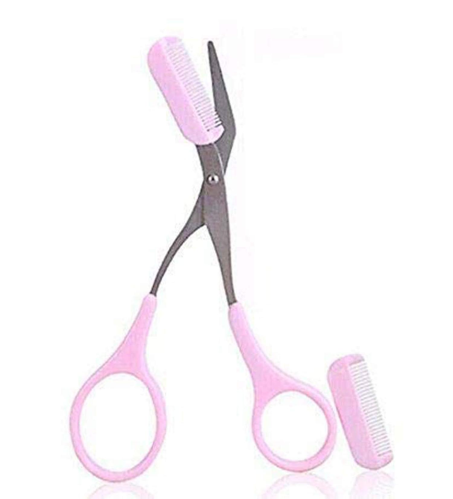 Eyebrow Trimmer Scissors with Mini Comb | Perfect Tool for Shaping and Trimming Eyebrows at Home | Makeup Tools for Men and Women - Buy Online on GoSupps.com