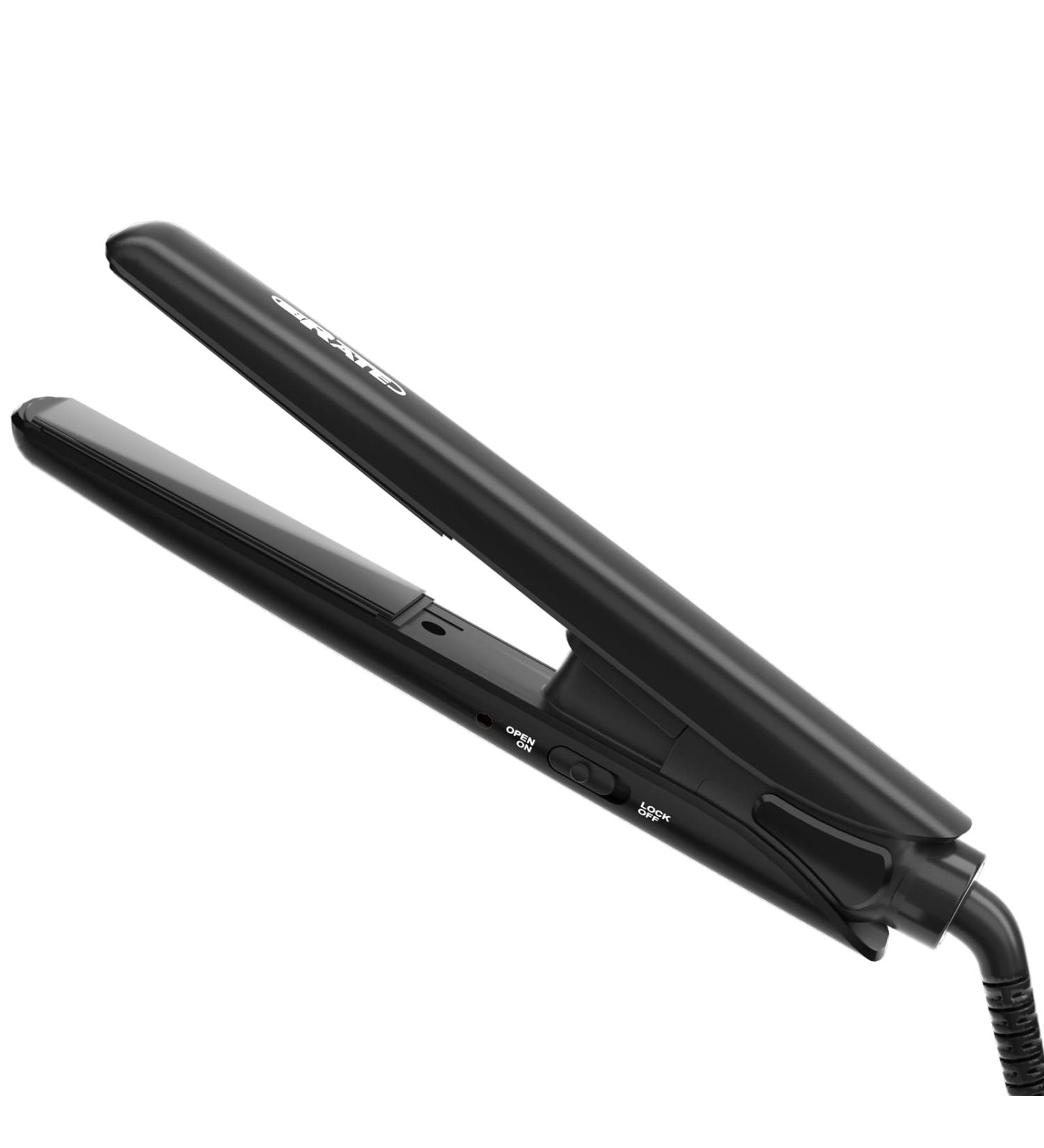 SHRATE Mini Flat Iron 0.7 Inch Ceramic Hair Straightener - Travel Size Small Flat Iron for Short Hair, Bangs & Curls (Black) - Buy Online on GoSupps.com