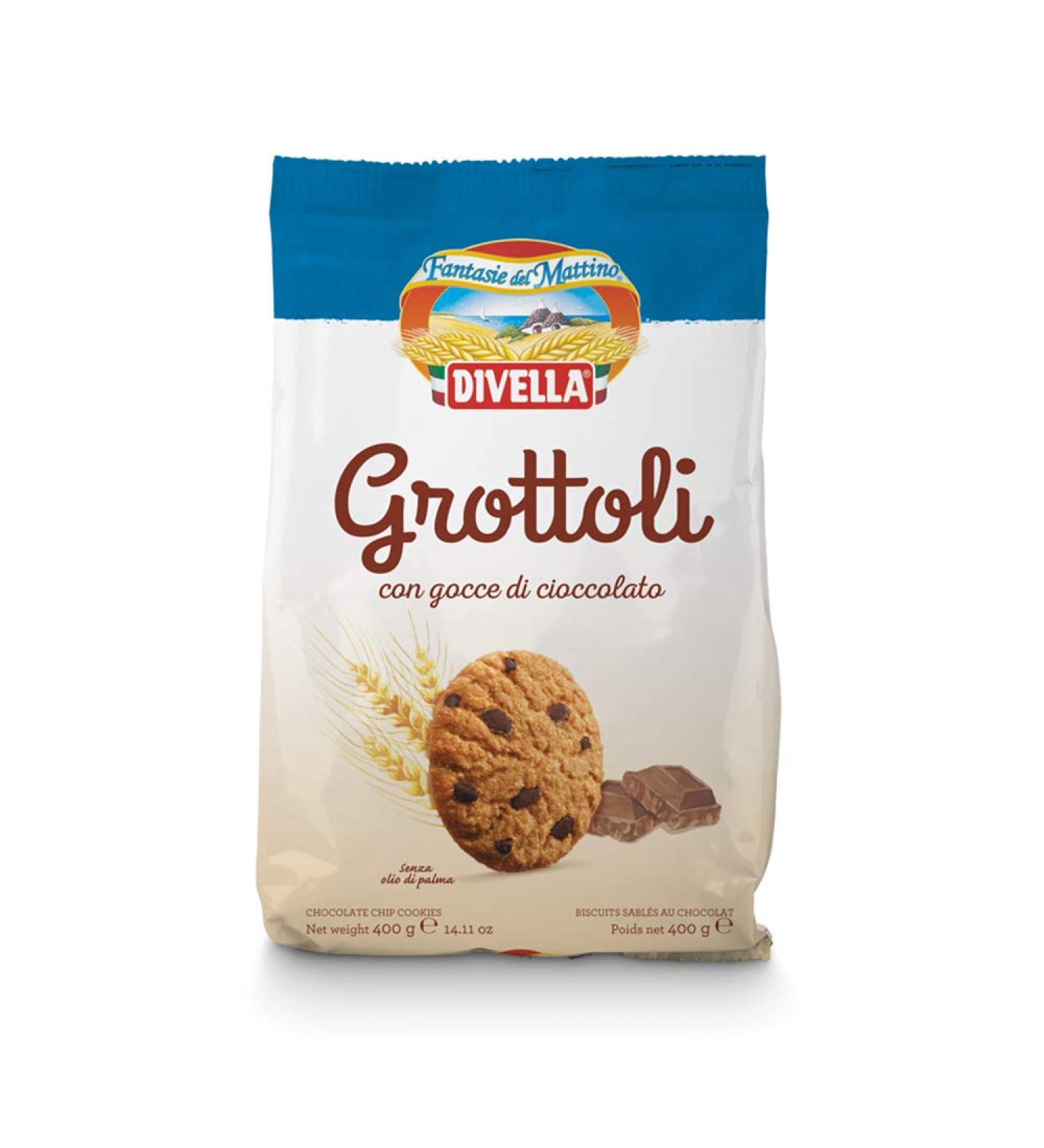 Divella Divella Grottoli with Chocolate Chips Italian Cookies with Chocolate Pieces 400g