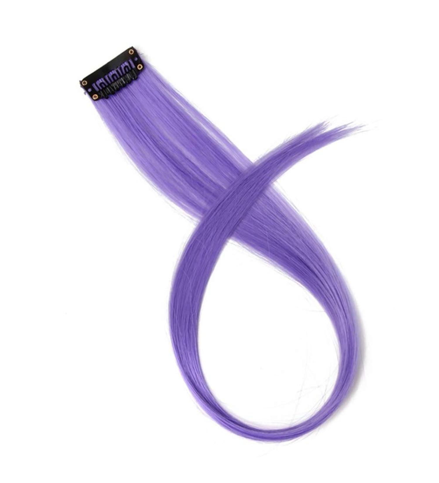 Buy 18 Inch Curly Hair Clip Extensions | Colorful Synthetic Wig in Pink & Blue for Women - Buy Online on GoSupps.com