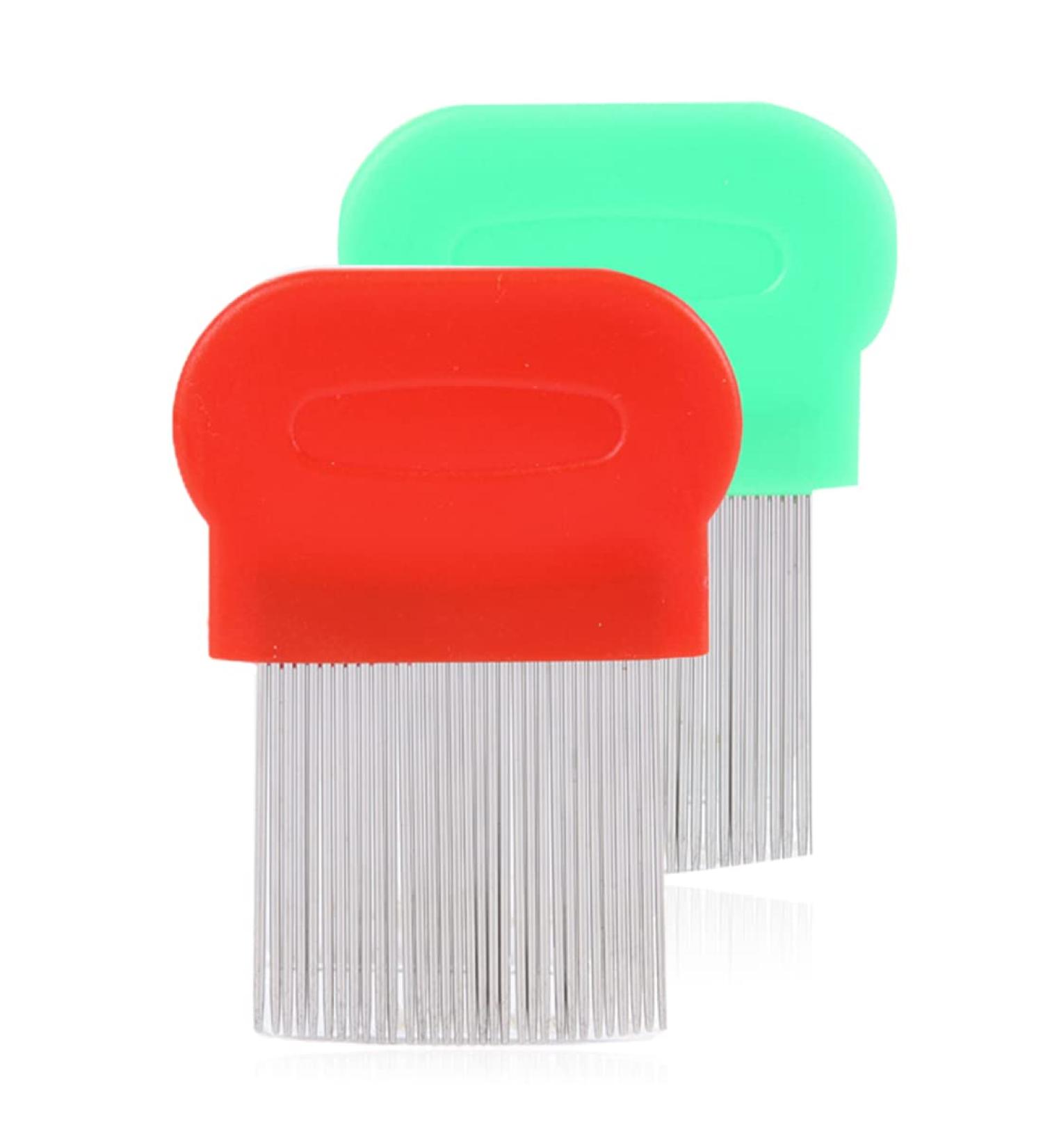 XPEX Lice Comb Set - Dual Lice & Flea Comb with Metal Tines Effective Nissen Comb for Adults & Kids - 3.6 cm Long Tines for Maximum Removal - Buy Online on GoSupps.com