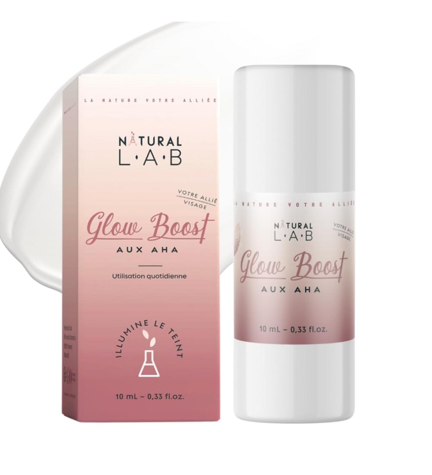 Natural Lab GLOW BOOST anti-blemish facial serum with AHA fruit acids - Anti-blemish eliminates blackheads tightens enlarged pores and smoothes the skin. Excellent facial care. - Buy Online on GoSupps.com