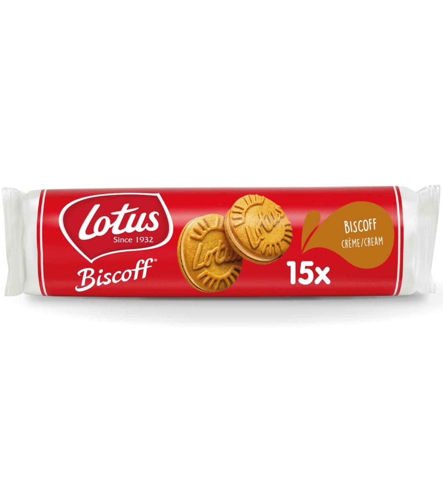 Lotus Biscoff - Caramelized Sandwich Cookies - Original Biscoff Cream Filling 1 sleeve of 15 cookies - Buy Online on GoSupps.com