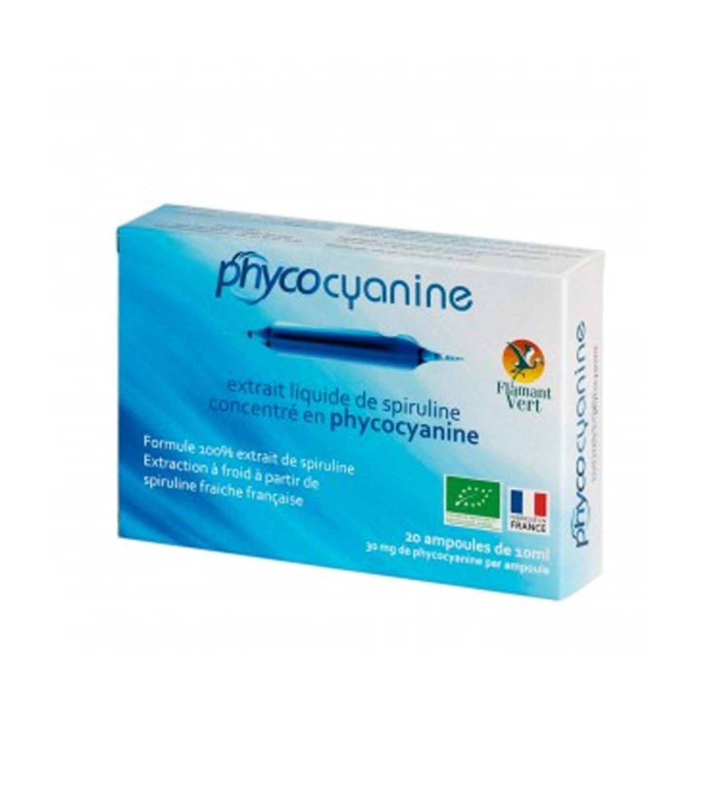 Phycocyanin Spirulina Liquid Extract 20 ampoules of 10 ml Flamingo Vert