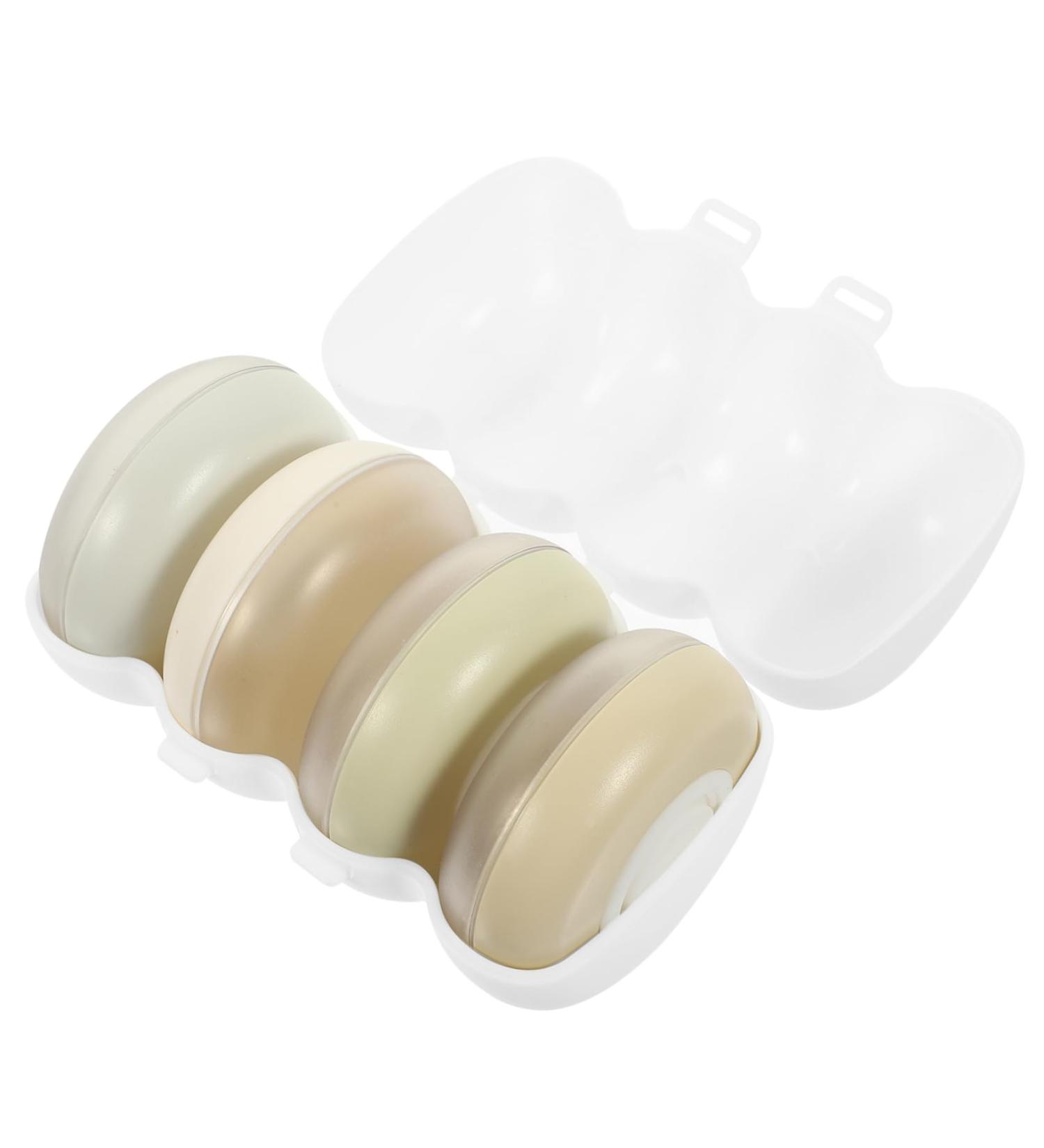 MAGICLULU 4 Sets Travel Bottle Travel Size Cosmetic Press Containers Travel Containers for Cream Daily Use Lotion Jar Silicone Travel Containers Sealed Container Travel Can Storage White Pp - Buy Online on GoSupps.com