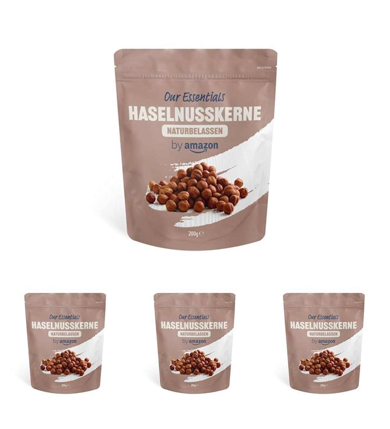 Buy Amazon Hazelnut Kernels Unsalted 200g | Pack of 4 - Premium Quality for Snacking & Baking - Buy Online on GoSupps.com