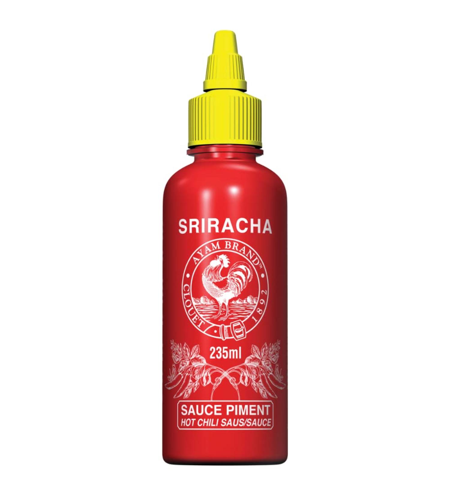  Ayam AYAM Sriracha Chili Sauce | Spicy | Fresh Crushed Chili Peppers | Authentic Asian Flavors | High Quality | Healthy Eating | Gluten Free | Glutamate Free | No Preservatives - 235ml - Pack of 6 - Buy Online on GoSupps.com