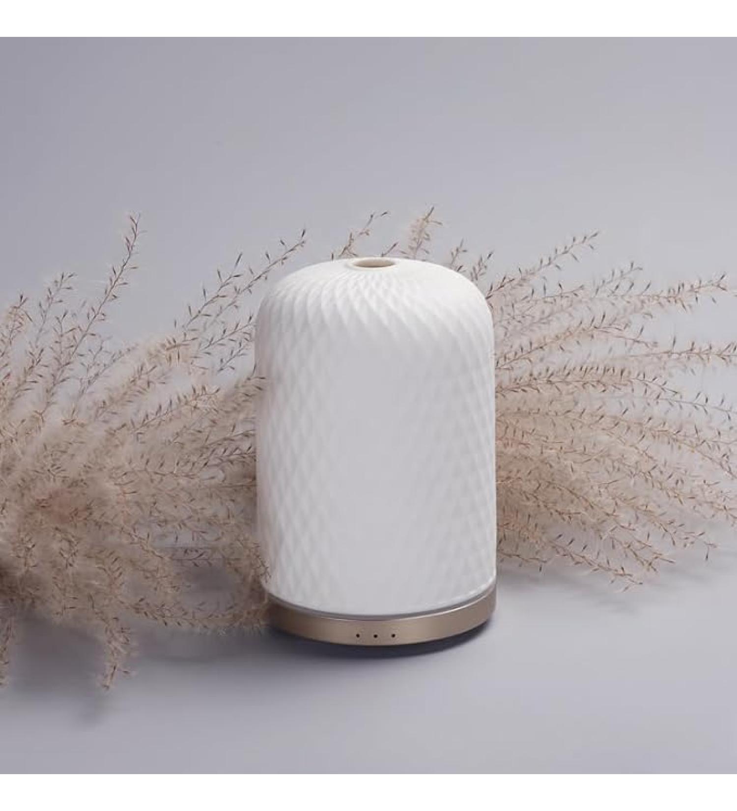 Luxelinc Ceramic Diffuser for Essential Oils - Perfect for Large Rooms USB Cable Warm Ambient Light Ideal Aromatherapy Home Decor & Gifts - Buy Online on GoSupps.com