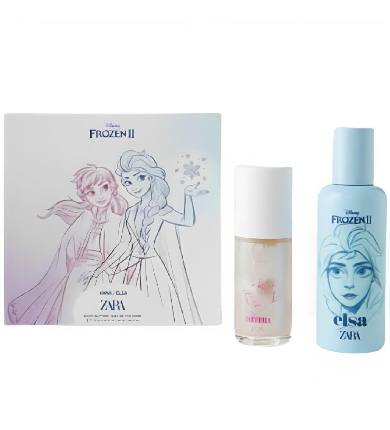 Zara Kids Frozen II Elsa EDC Eau De Cologne 50ML (1.69 FL. OZ) + Anna Body Glitter 25ML (0.85 FL. OZ) Girls Perfume Fragrance Spray Set - Buy Online on GoSupps.com
