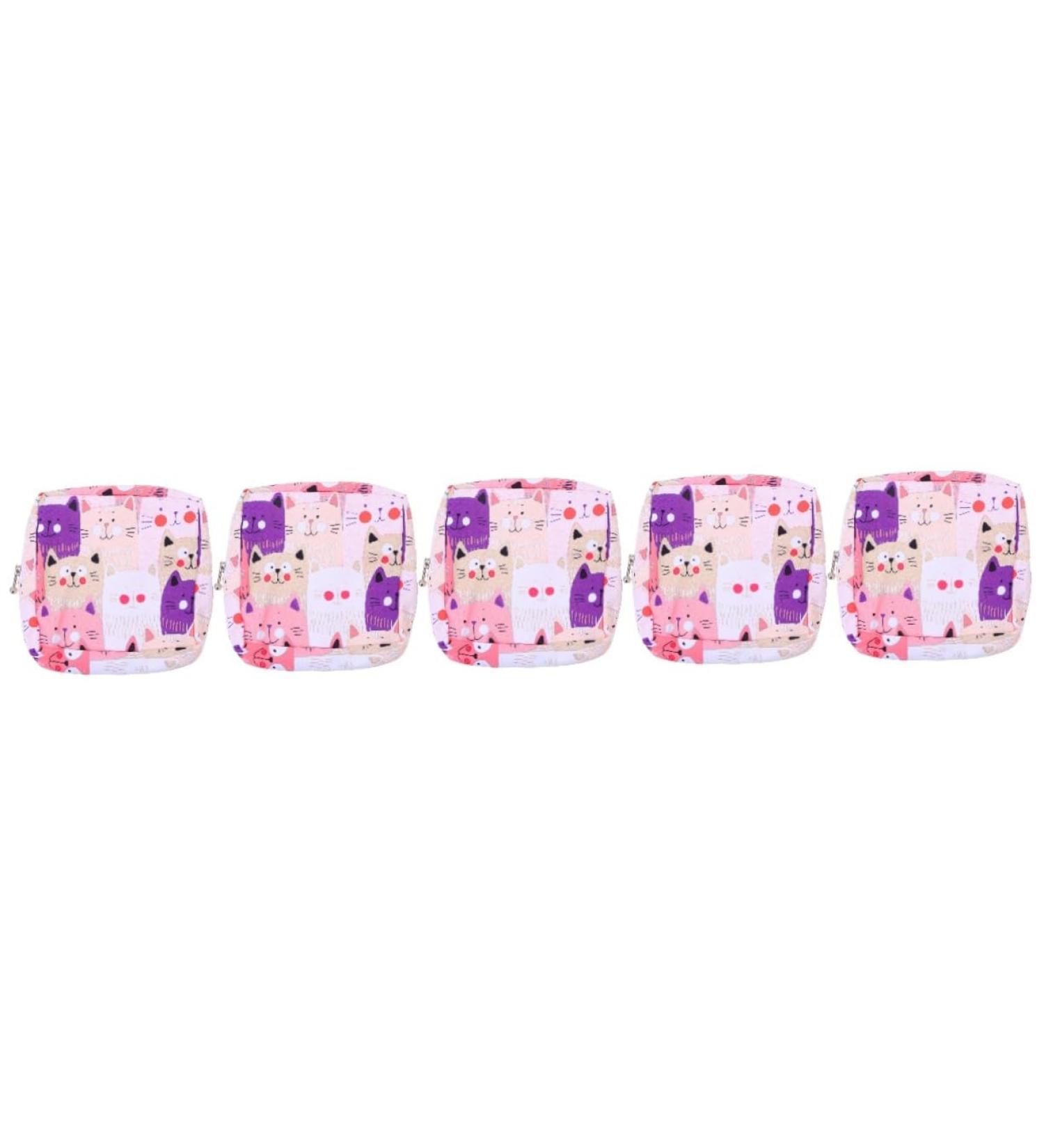 Gleavi 5 STK Women's Travel Bag - Stylish Bandage Towel & Menstruation Napkin Storage Pockets Ideal Handbags & Coin Bags - Buy Online on GoSupps.com