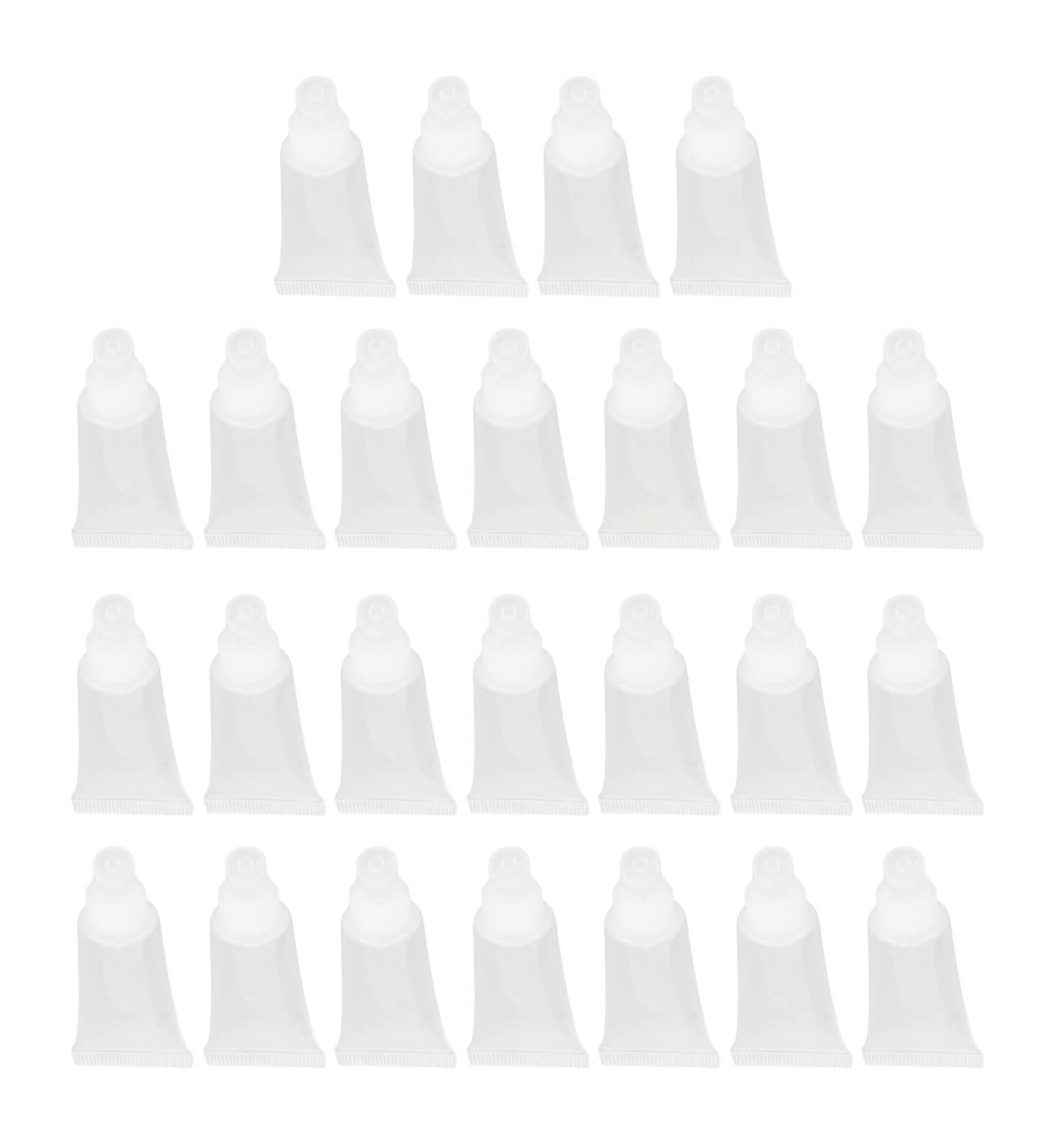 25pcs Lip Balm Tubes 5ml Empty Lip Gloss Balm Containers Refillable DIY Lip Gloss Tube for Shampoo Body Lotion Containers Cosmetic Transparent - Buy Online on GoSupps.com