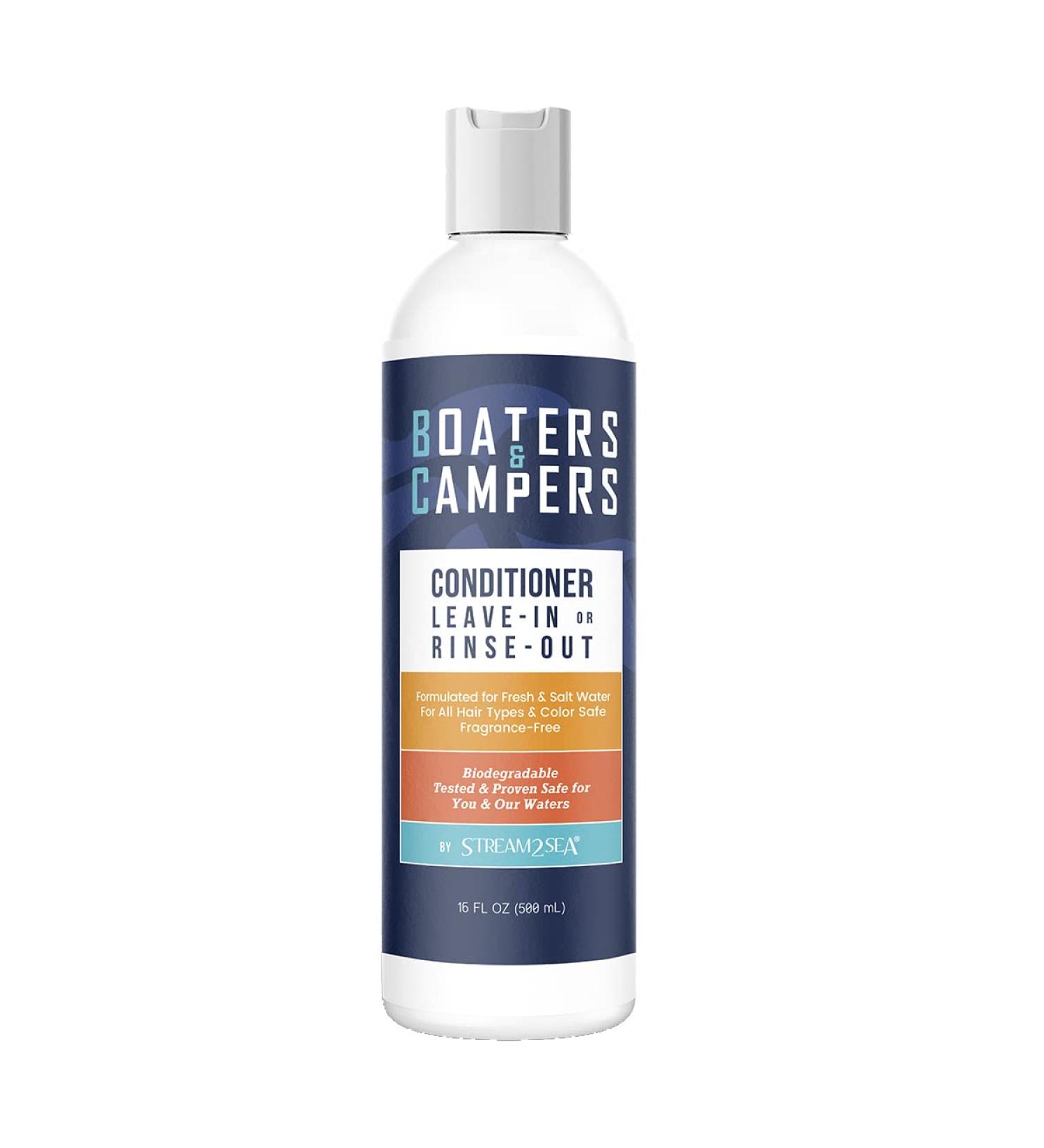 STREAM 2 SEA Hair Conditioner 16 oz | Reef Safe Fragrance Free All Natural Deep Conditioner for Campers & Boaters | Paraben Free Ideal for Dry Damaged Hair - Buy Online on GoSupps.com