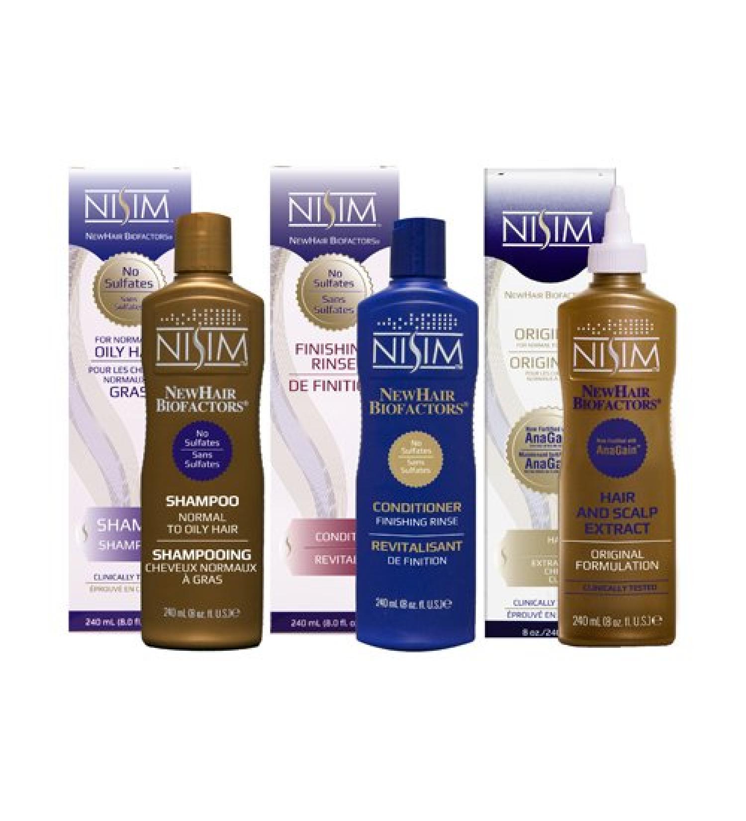 Nisim Hair Loss Treatment ReGrowth Shampoo Conditioner Serum Men Women (1 month supply) - Buy Online on GoSupps.com