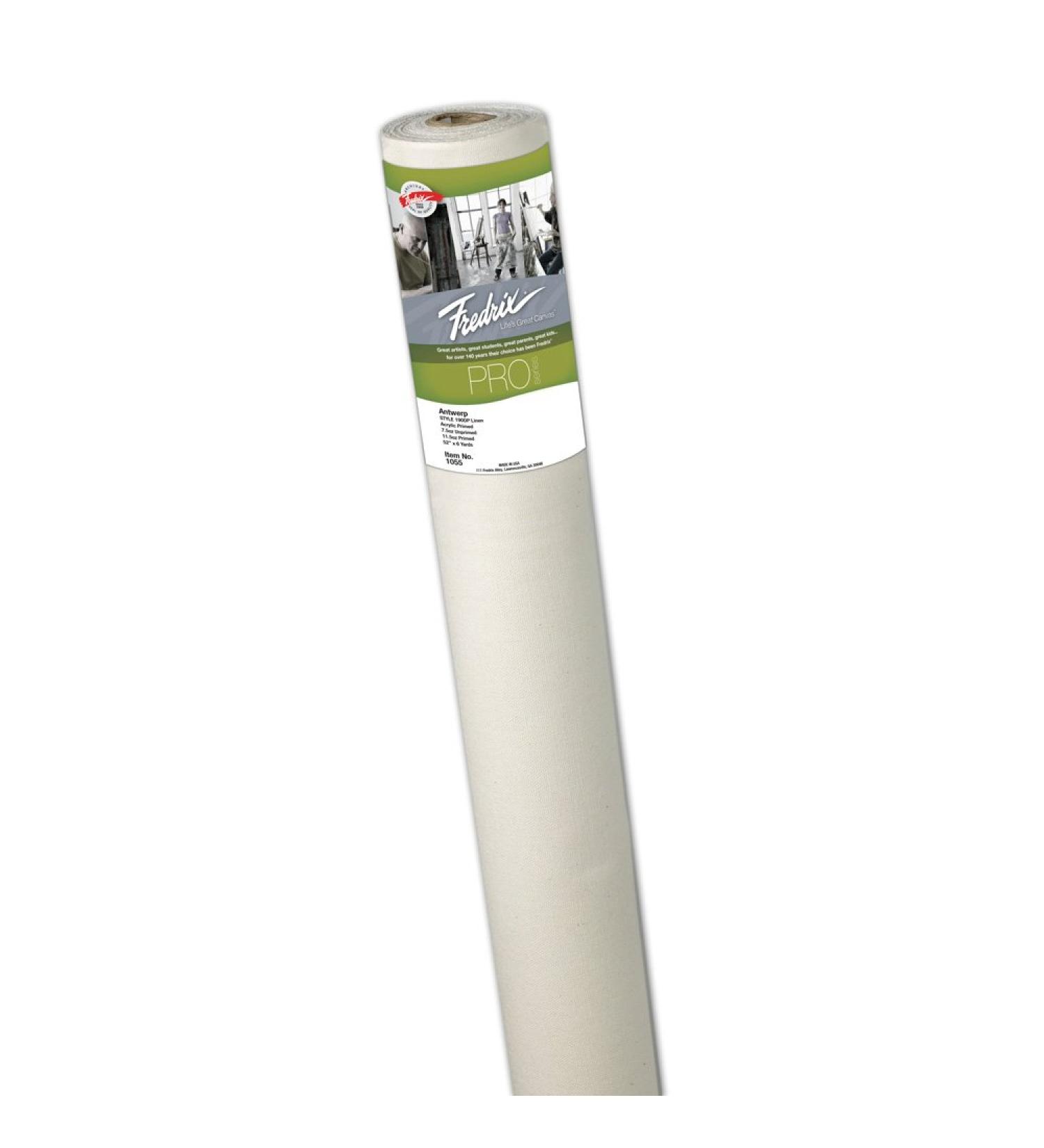 Fredrix Antwerp Acrylic Primed Linen Roll Canvas double primed 53 in. x 6 yd. roll