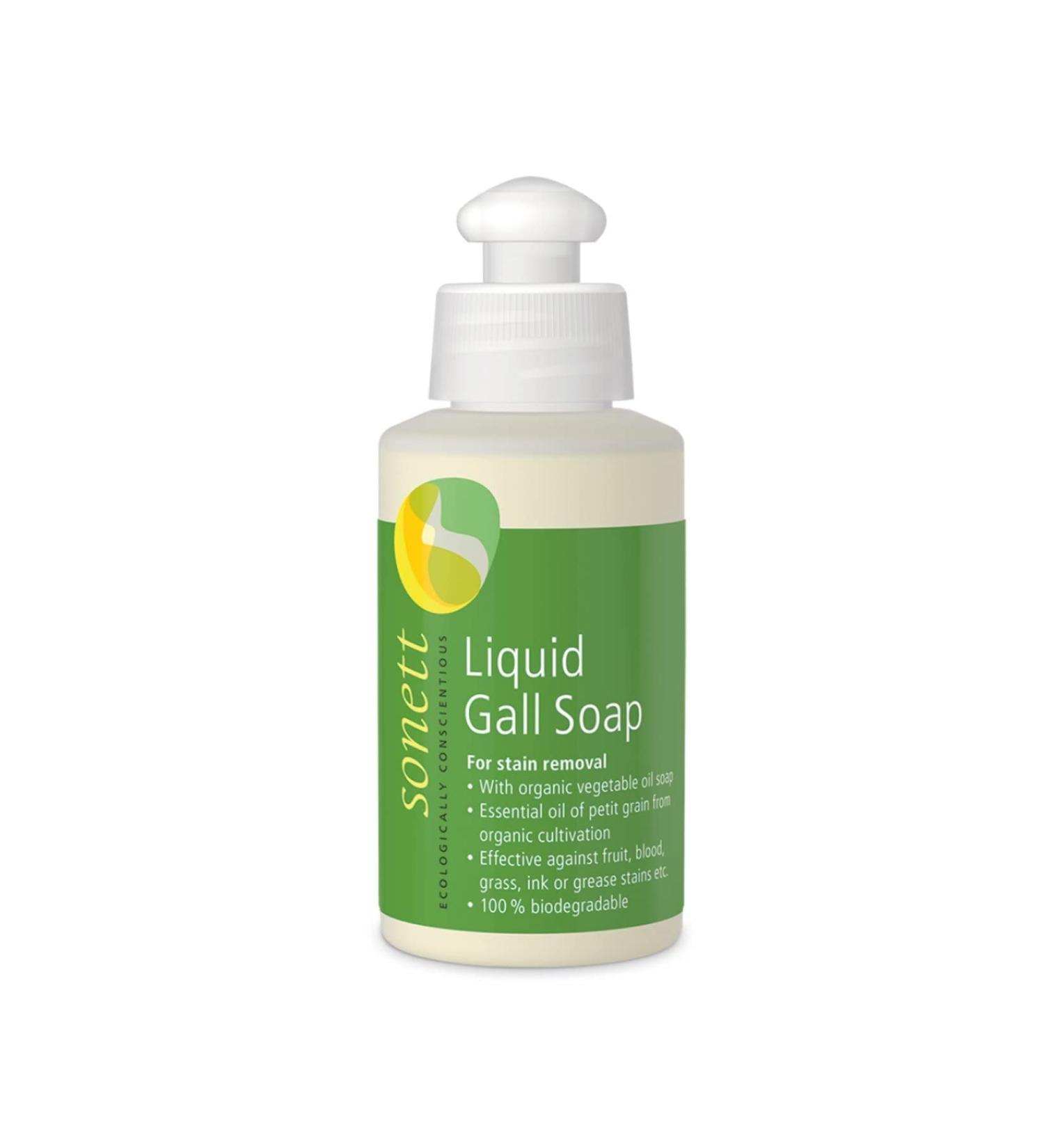 Sonett Organic Liquid Gall Soap - Effective Stain Remover for Ink Blood Grease & Fruit Marks (4oz) - Eco-Friendly Formula International Shipping Available - Buy Online on GoSupps.com
